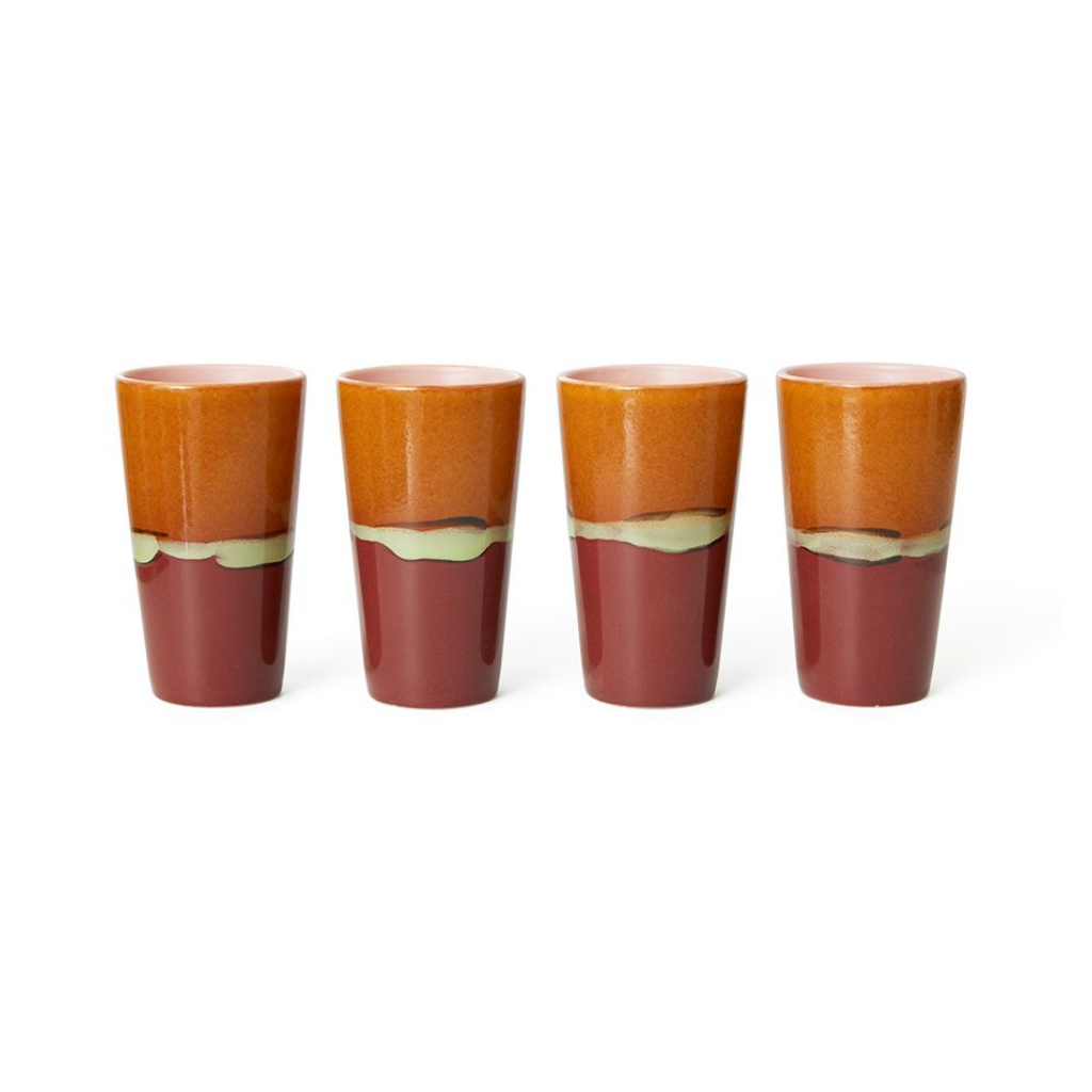 HKliving 70S Ceramics Latte Mug, Clay