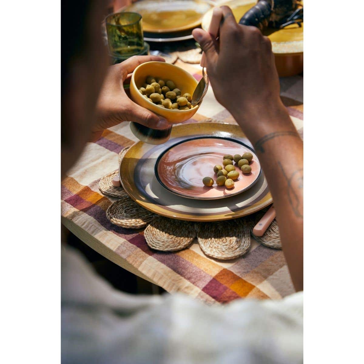 HKliving Desertbord 70's Ceramics Horizon 2 stuks 17.5 cm