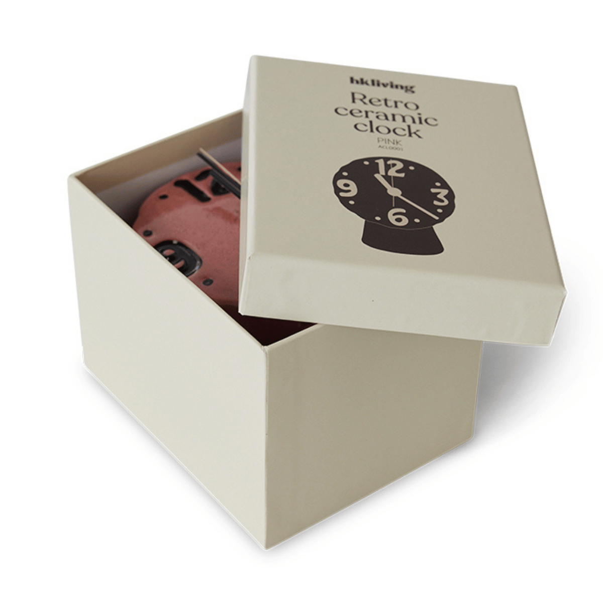 HKliving Tafelklok Retro Ceramics Roze
