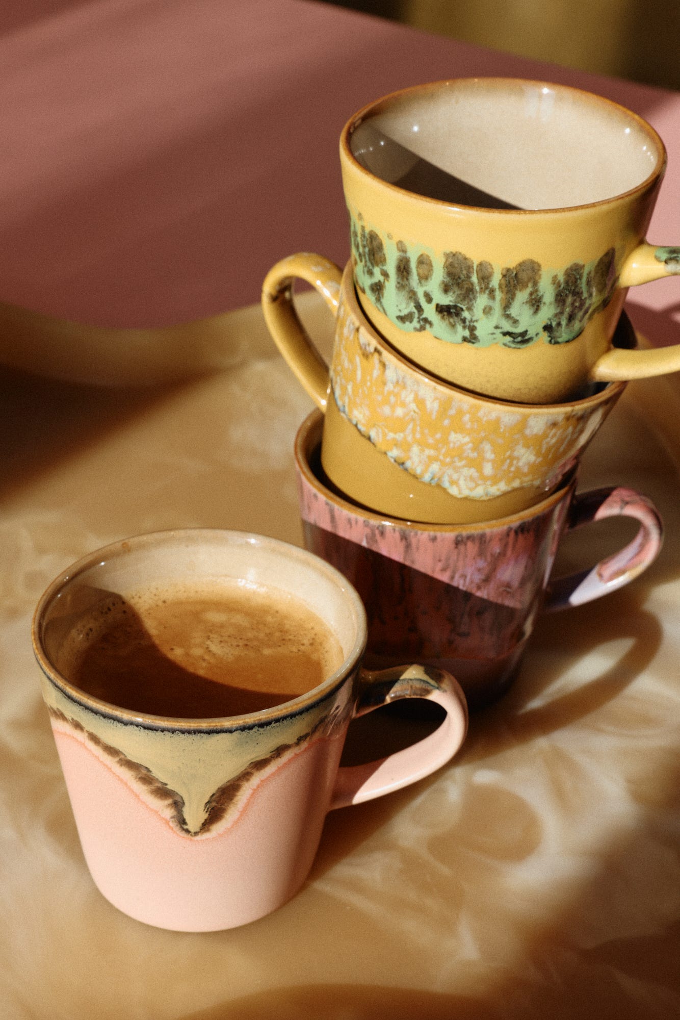 HKliving Koffiekopje Americano 70's Ceramics Blossom 0.27 L
