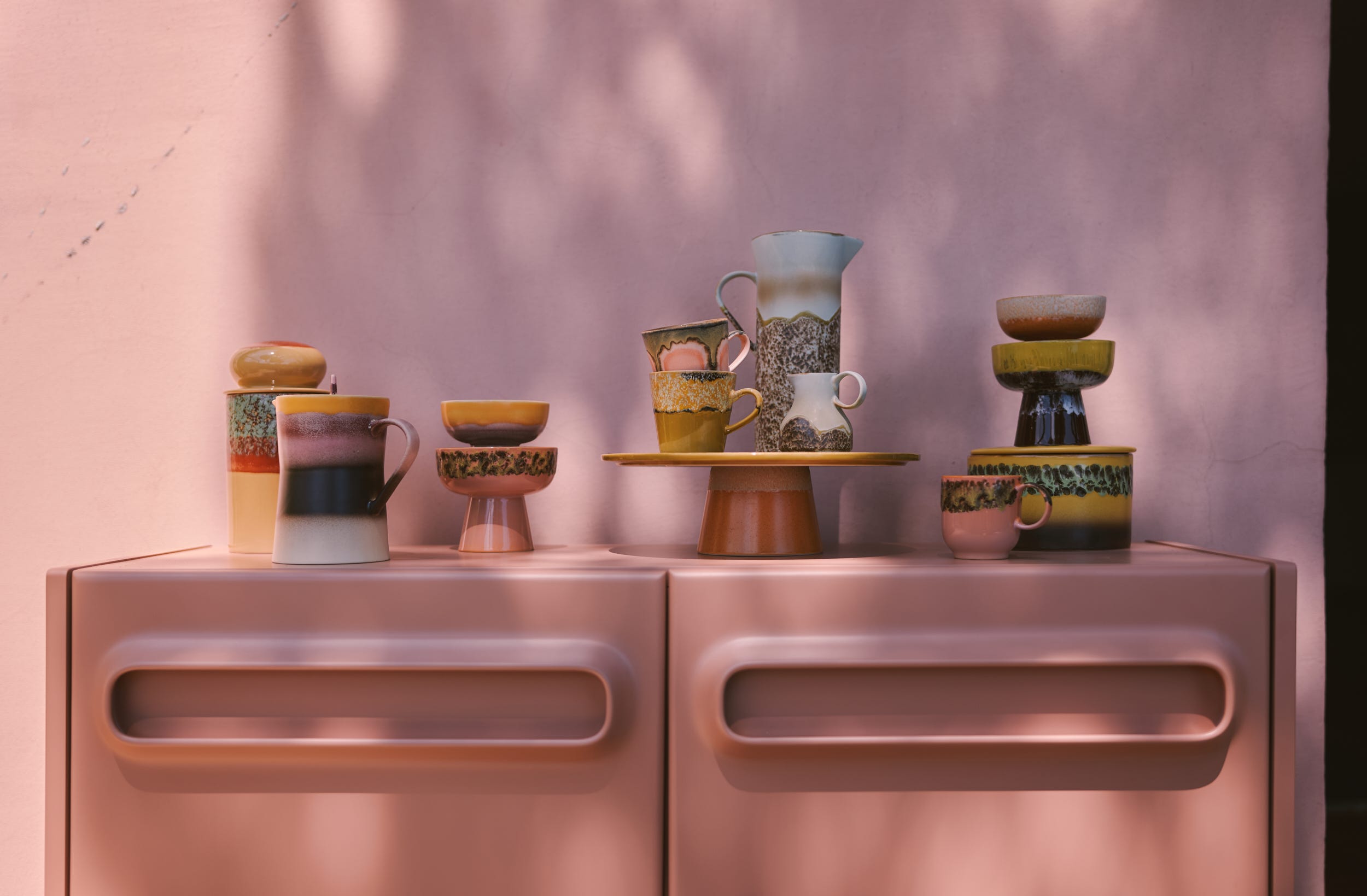 HKliving Koffiekopje Americano 70's Ceramics Blossom 0.27 L