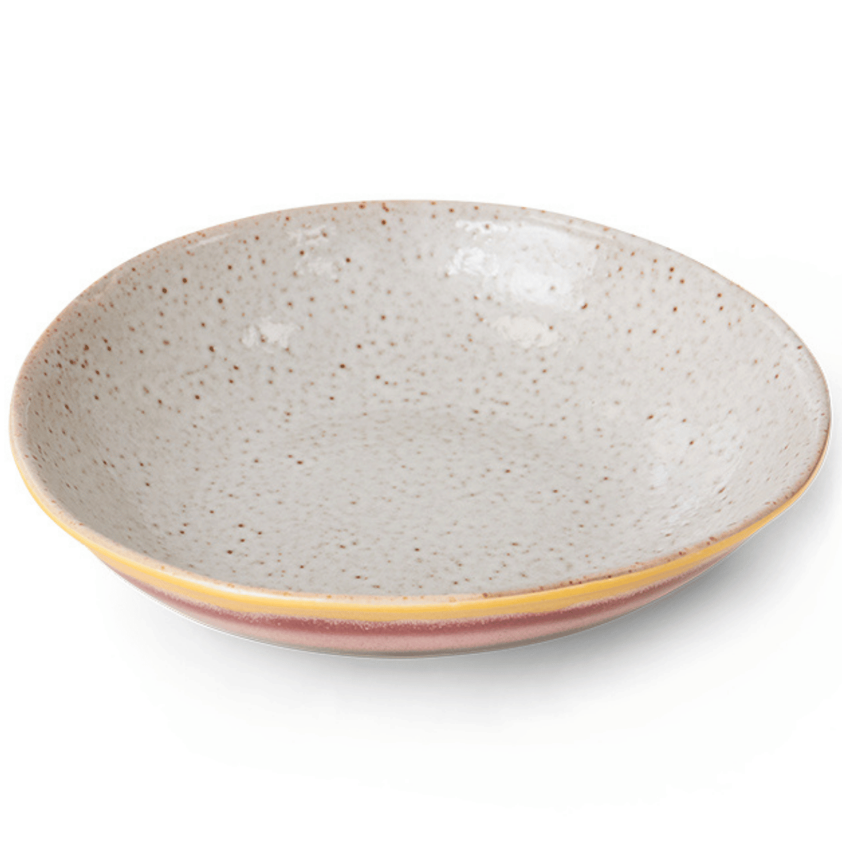 HKliving Currybord 70's Ceramics Hibiscus 2 stuks 22 cm