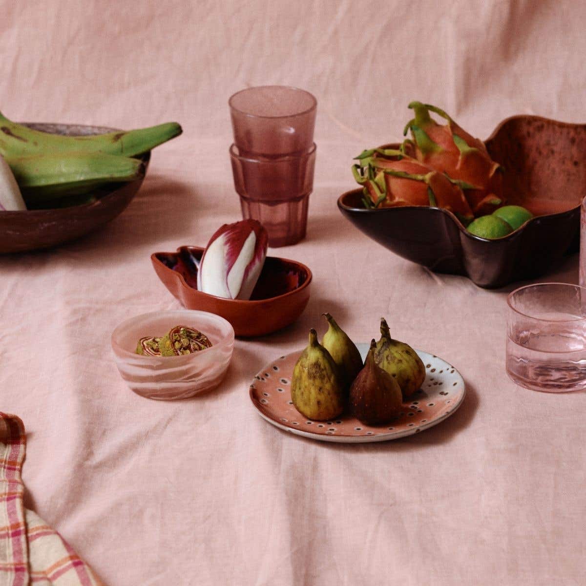 HKliving Desertbord 70's Ceramics Lychee 2 stuks 17.5 cm