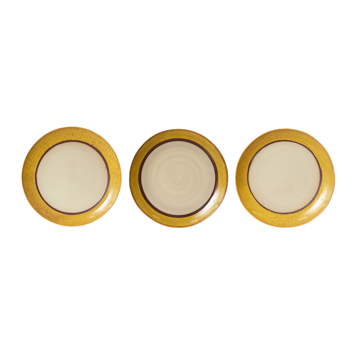 HKliving Dinerbord 70's Ceramics Coconut 2 stuks 27.5 cm