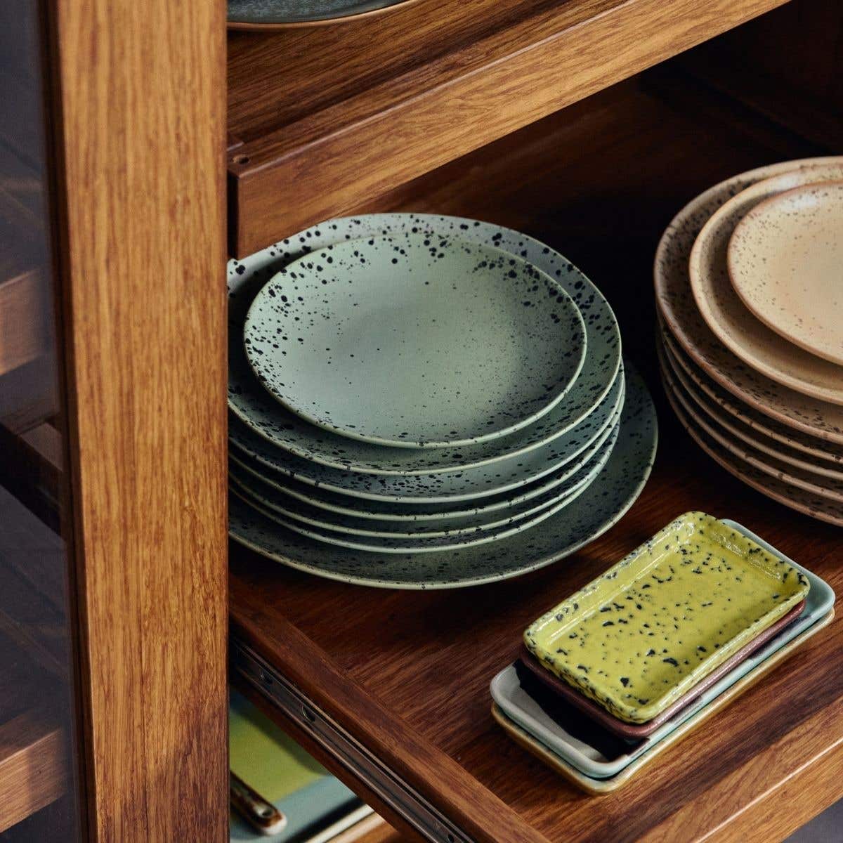HKliving Ontbijtbord 70's Ceramics Fleck 2 stuks 22 cm