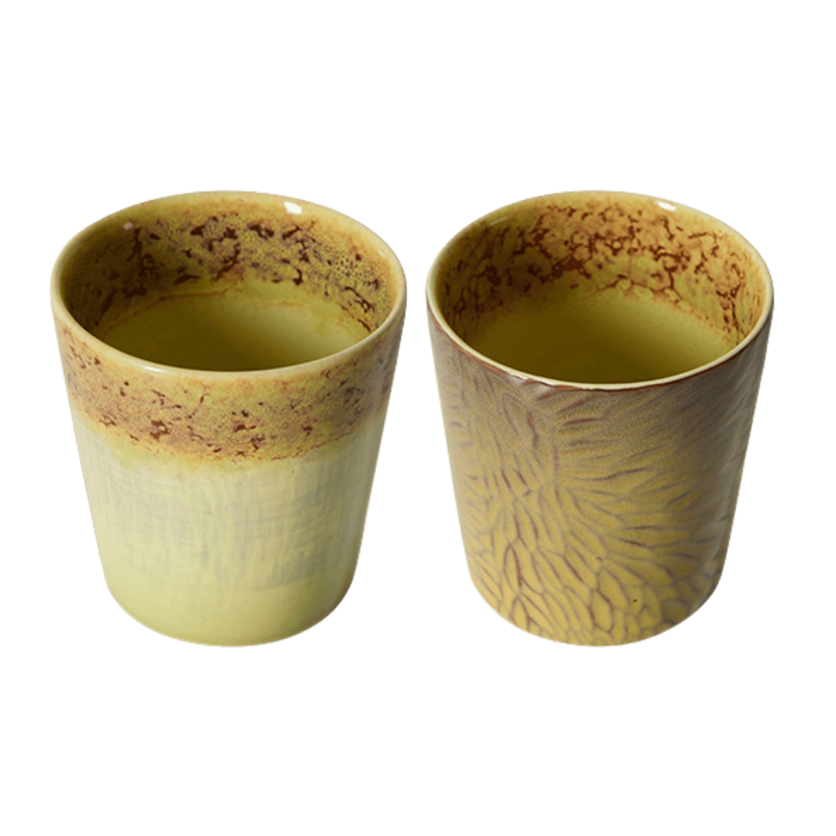 HKliving Koffiekopje 70's Ceramics Van Gogh Sunflowers 2 stuks 0.23 L