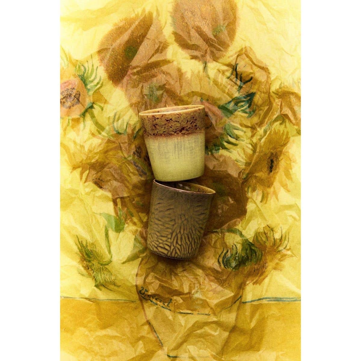 HKliving Koffiekopje 70's Ceramics Van Gogh Sunflowers 2 stuks 0.23 L