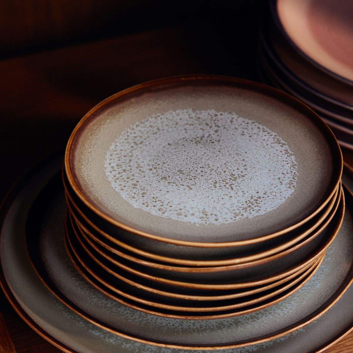 HKliving Dinerbord 70's Ceramics Contrast 2 stuks 27.5 cm
