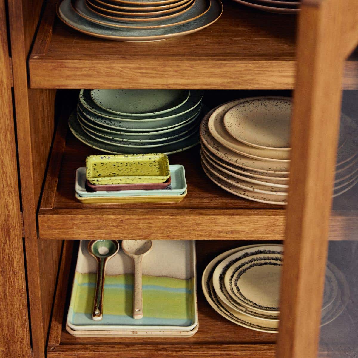 HKliving Dinerbord 70's Ceramics Vanilla 2 stuks 27.5 cm