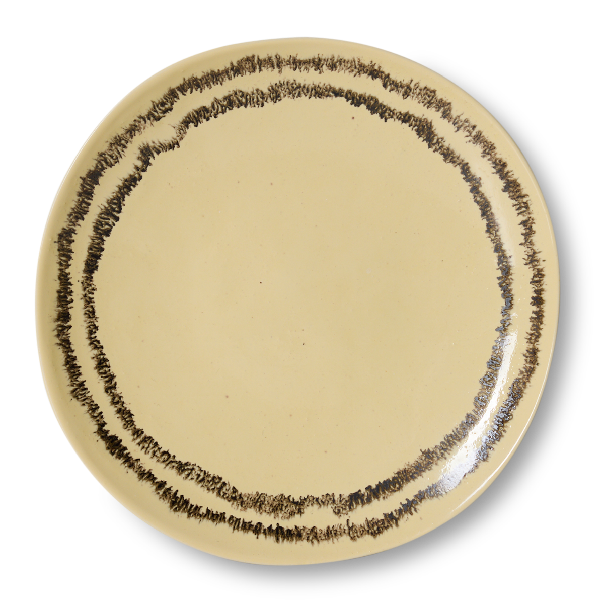 HKliving Ontbijtbord 70's Ceramics Vanilla 2 stuks 22 cm