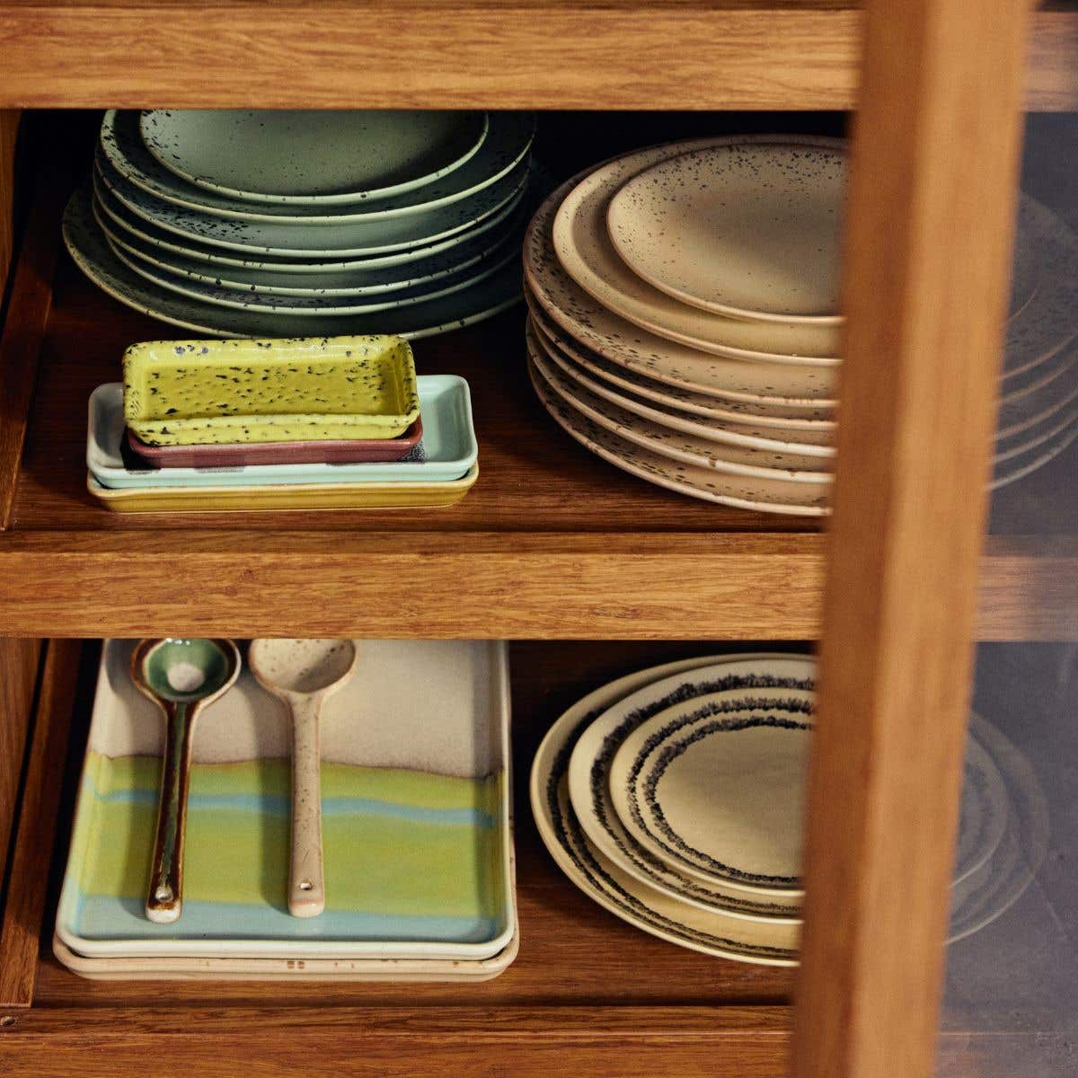 HKliving Ontbijtbord 70's Ceramics Vanilla 2 stuks 22 cm