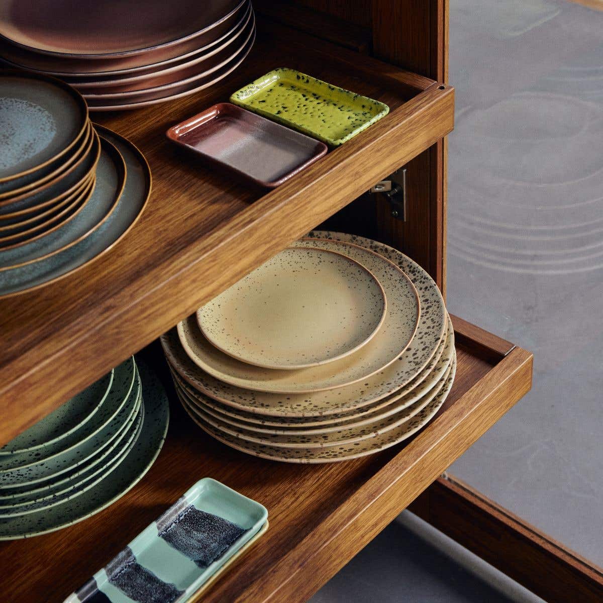 HKliving Ontbijtbord 70's Ceramics Grit 2 stuks 22 cm