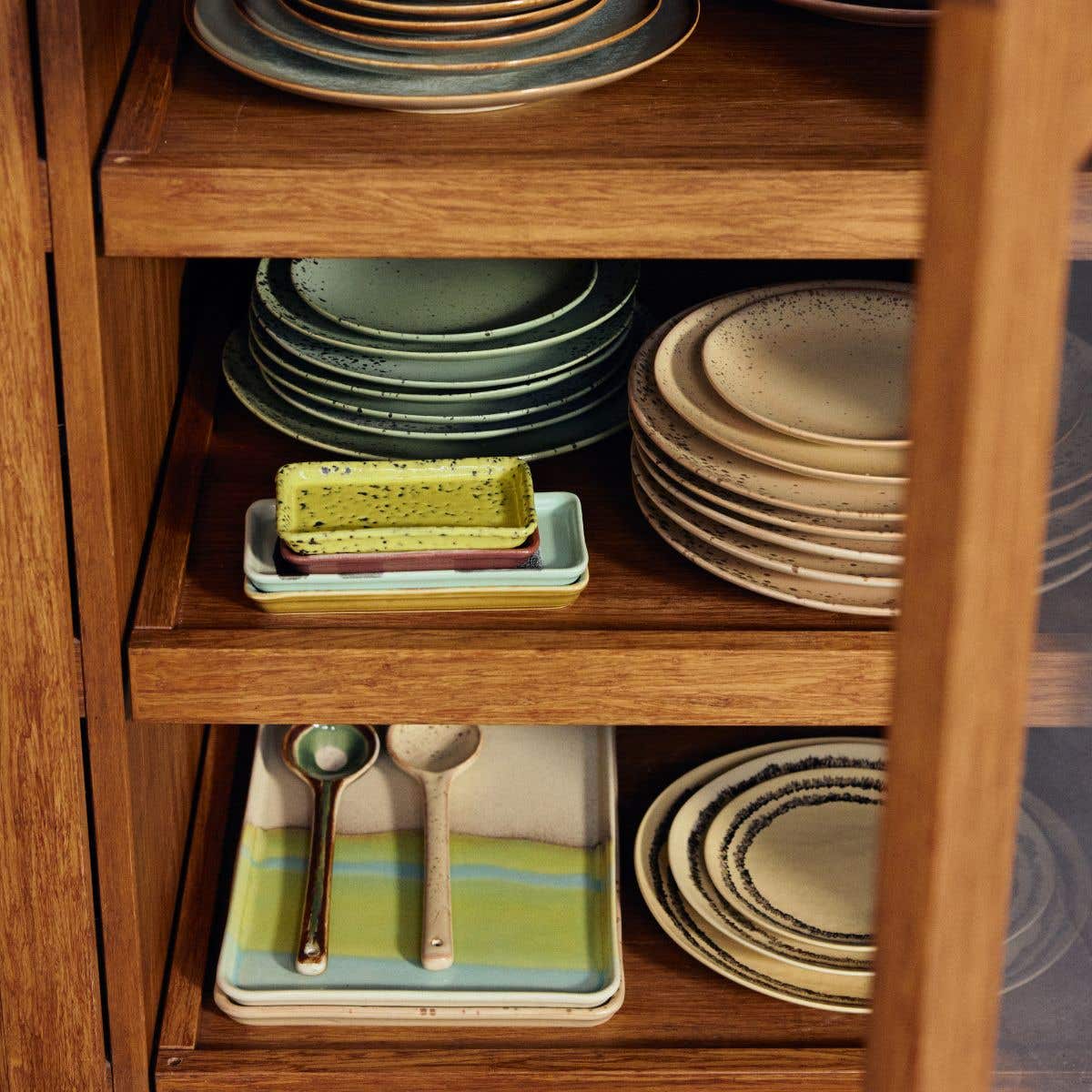 HKliving Desertbord 70's Ceramics Vanilla 2 stuks 17.5 cm