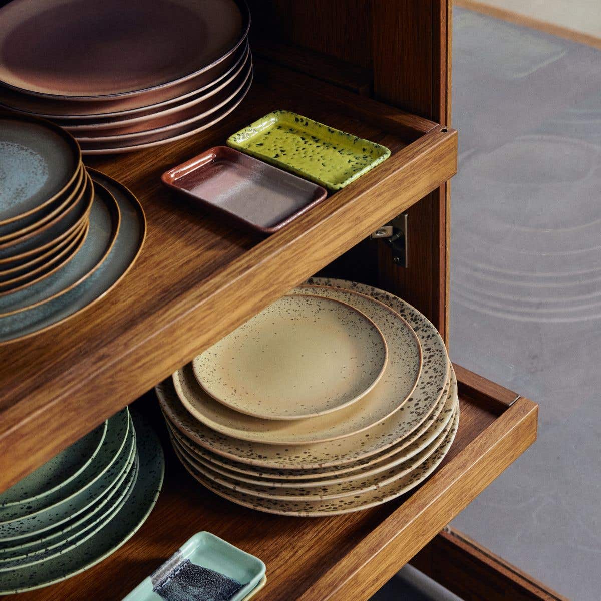 HKliving Desertbord 70's Ceramics Grit 2 stuks 17.5 cm