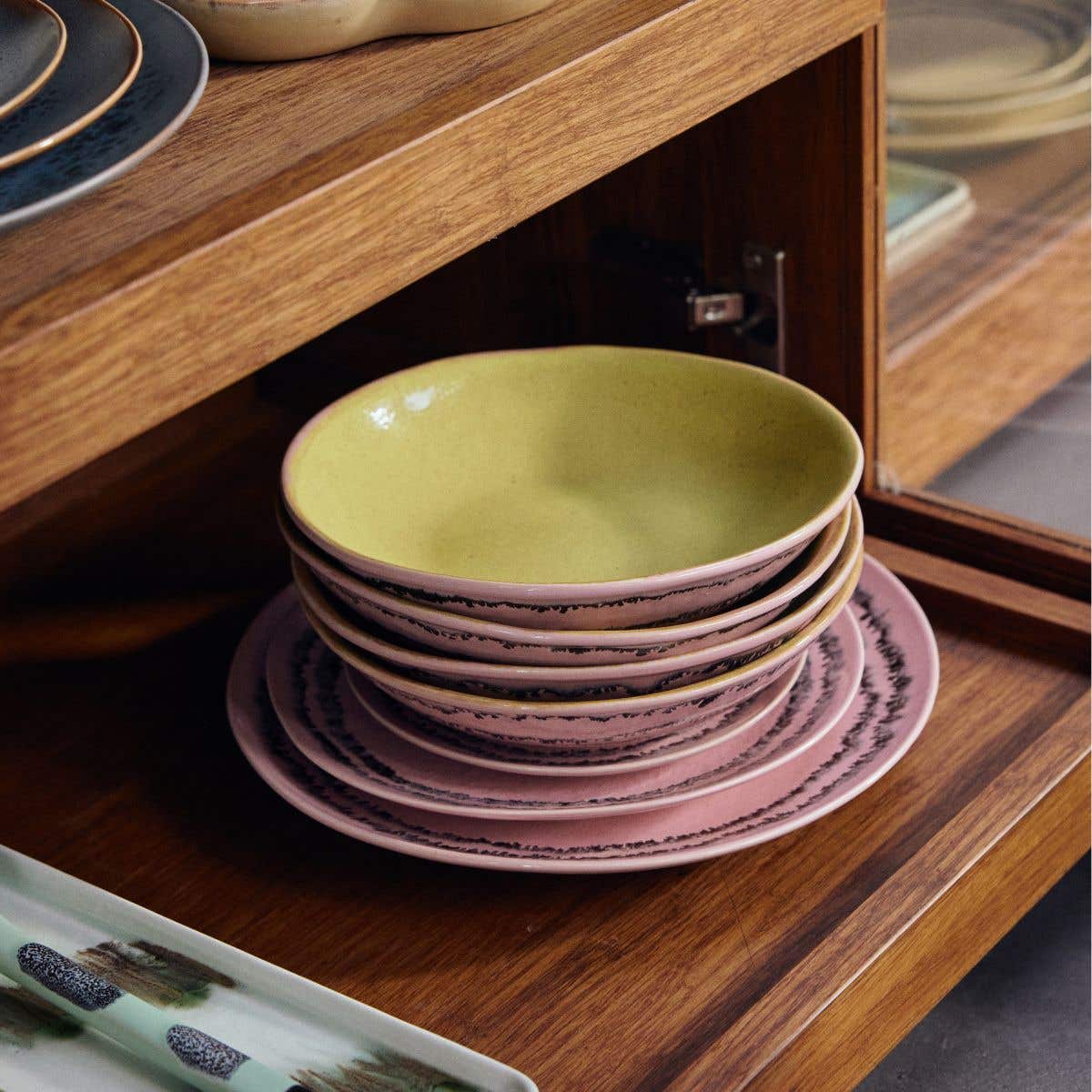 HKliving Desertbord 70's Ceramics Bubble 2 stuks 17.5 cm