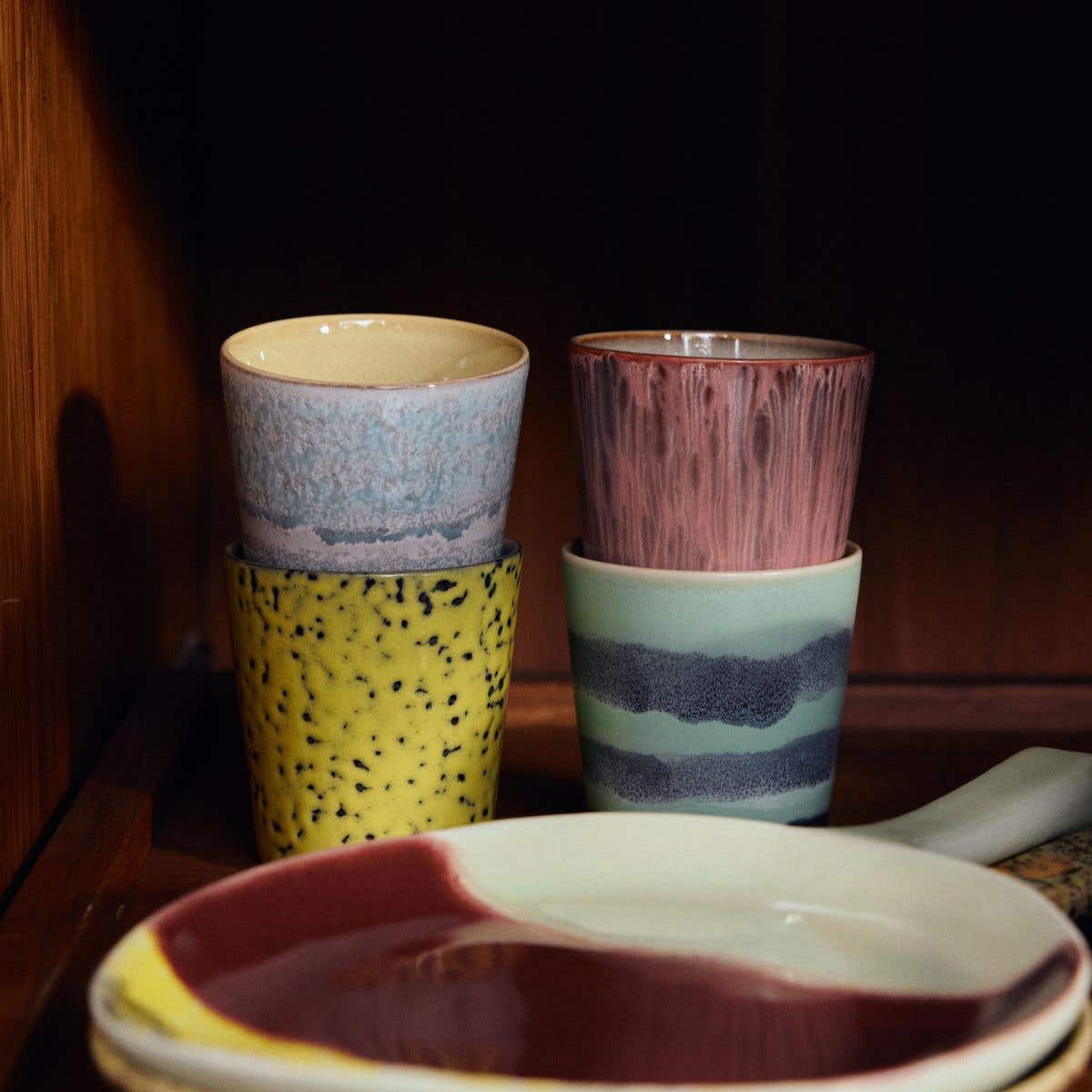 HKliving Koffiekopje 70's Ceramics River 0.23 L