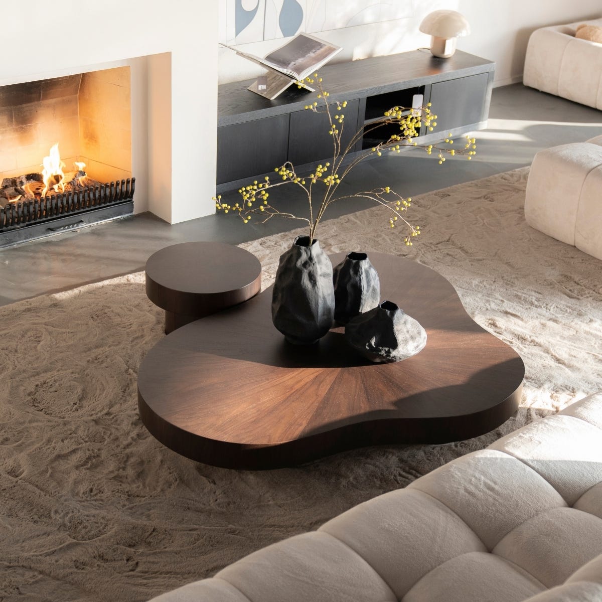 Eleonora Salontafel Bobbie Bruin 150 x 110 x 25 cm