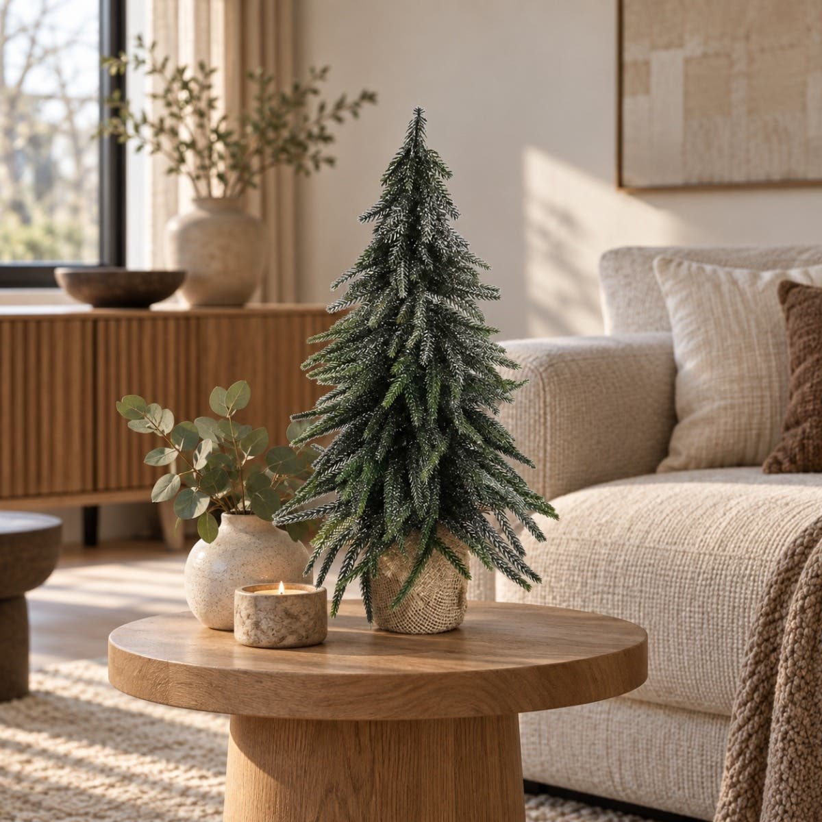 Evergreen Mini Kunstkerstboom Groen Silver Finish 45 cm
