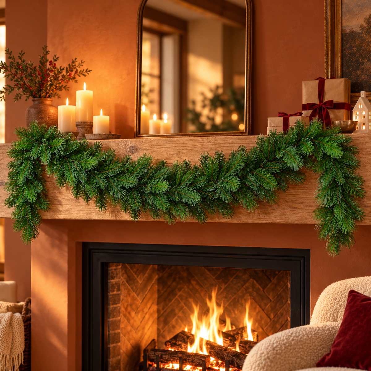 Evergreen Guirlande Natural emerald 270 x 30 cm