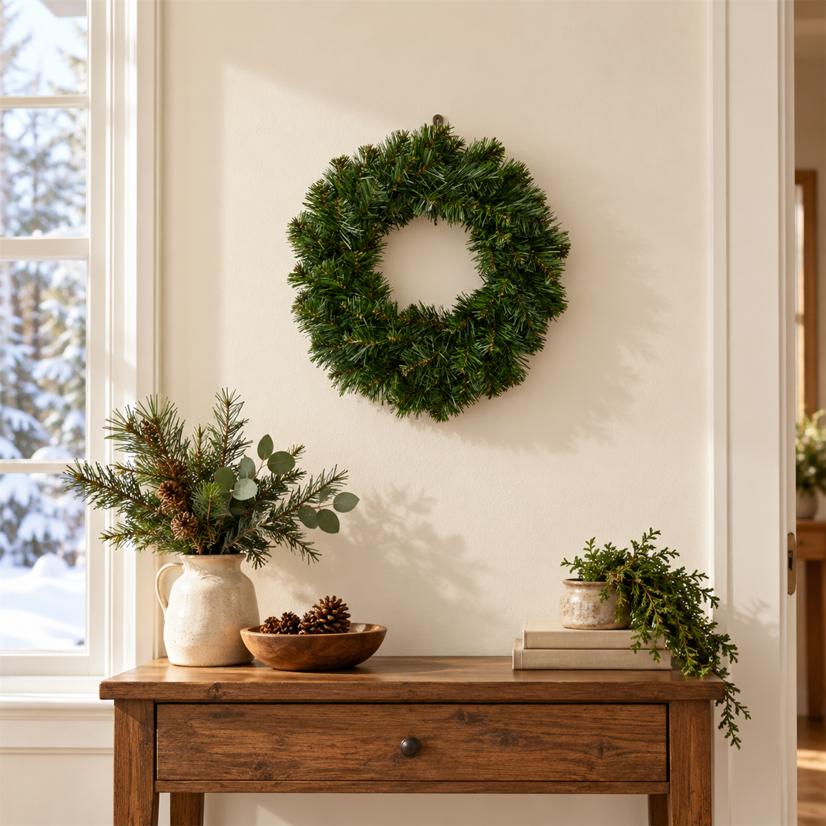 Evergreen Kerstkrans Colorado spruce 40 x 40 x 40 cm
