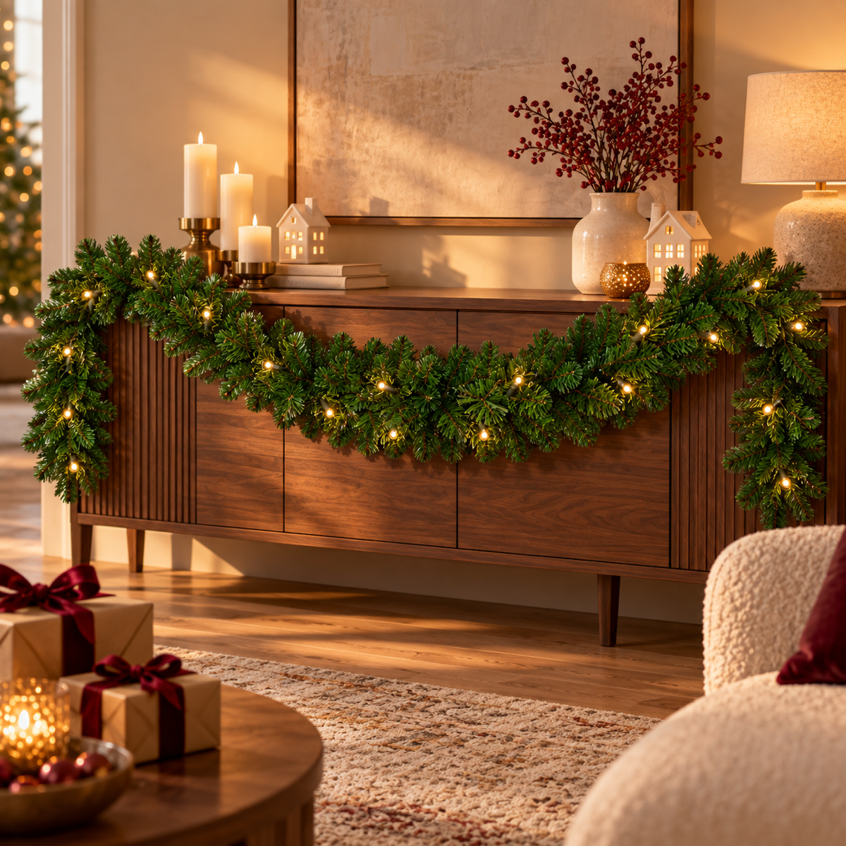 Evergreen Guirlande Colorado spruce verlicht 270 x 30 cm