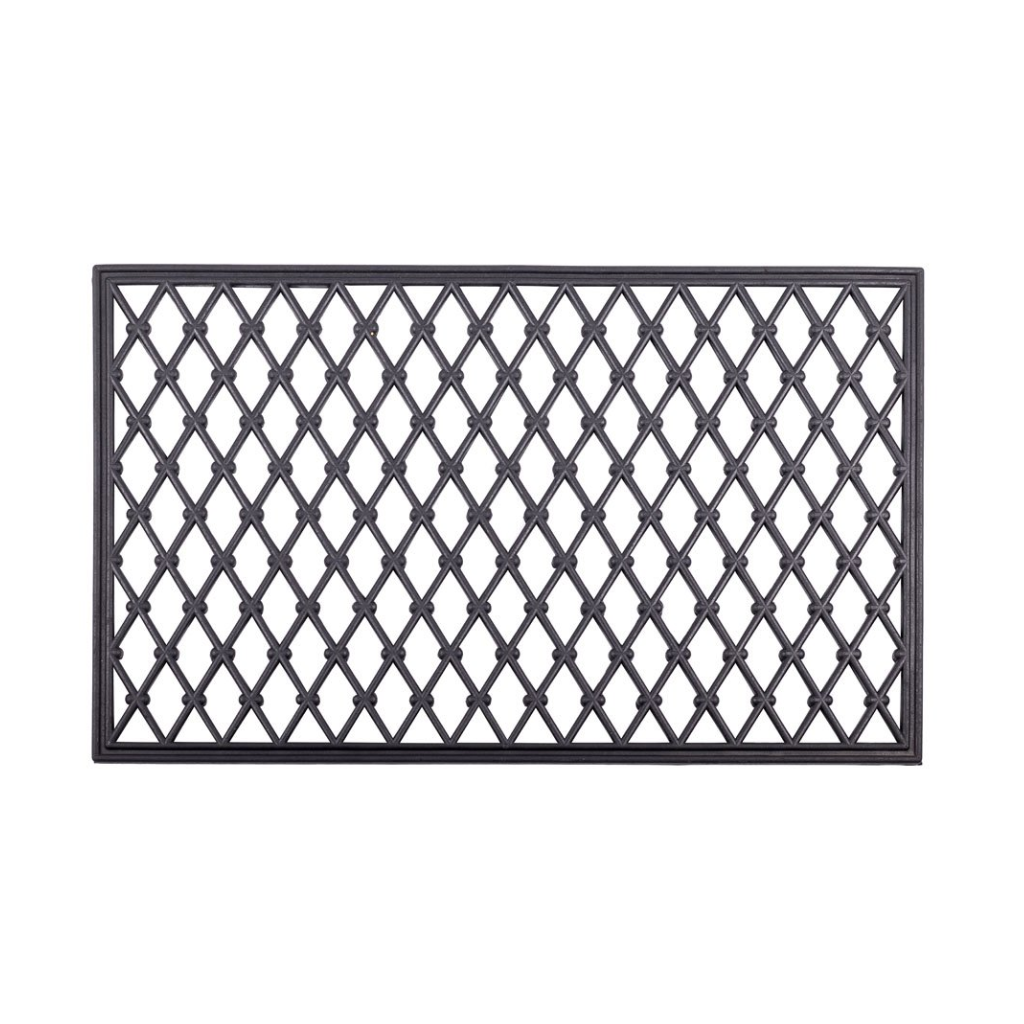 Rubber deurmat ruit 45 x 75 cm