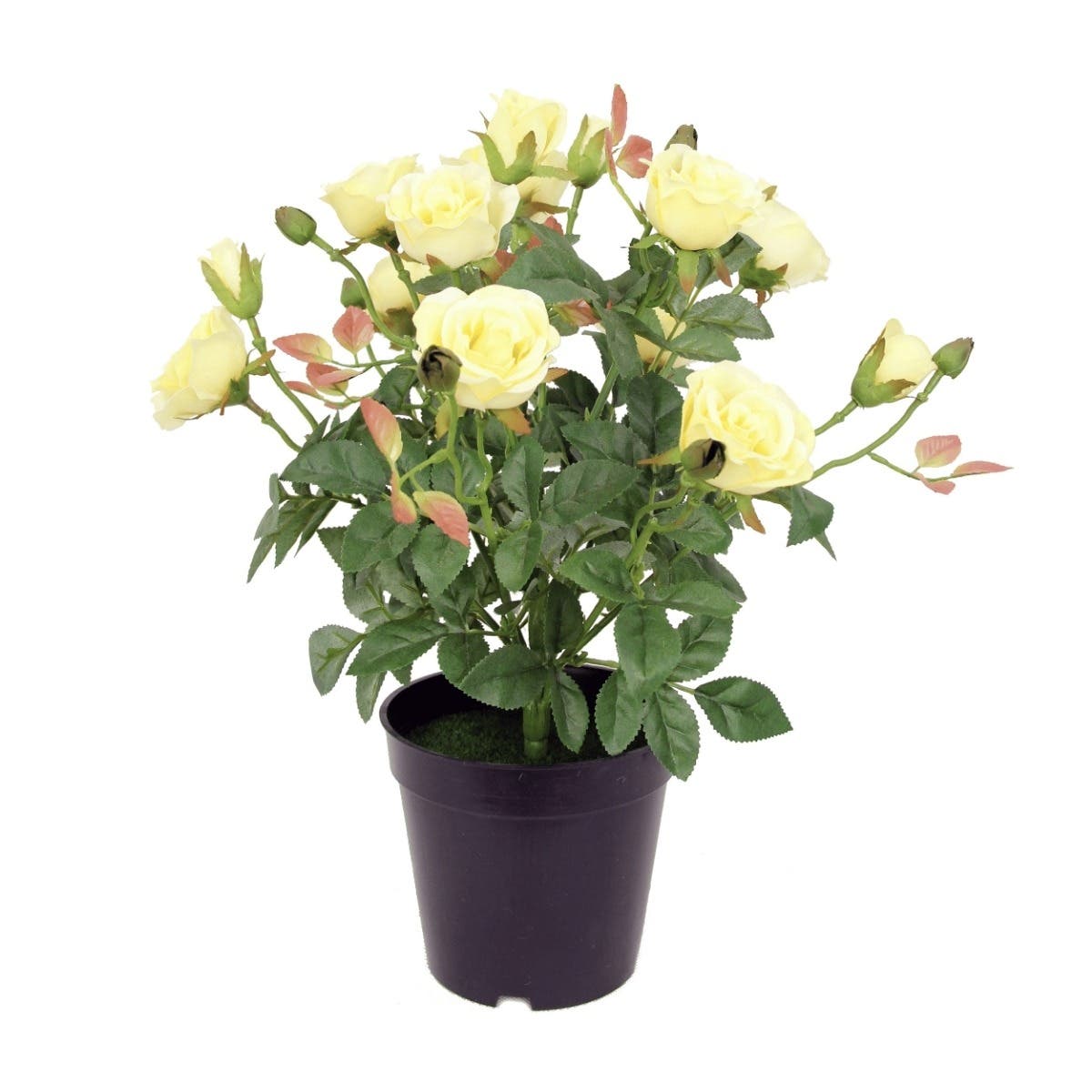 De Bosrand Kunstplant Roos Wit 38 cm
