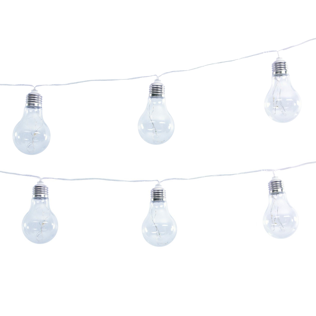 De Bosrand Solar Partylight Transparant 10 Lampen 350 + 200 cm