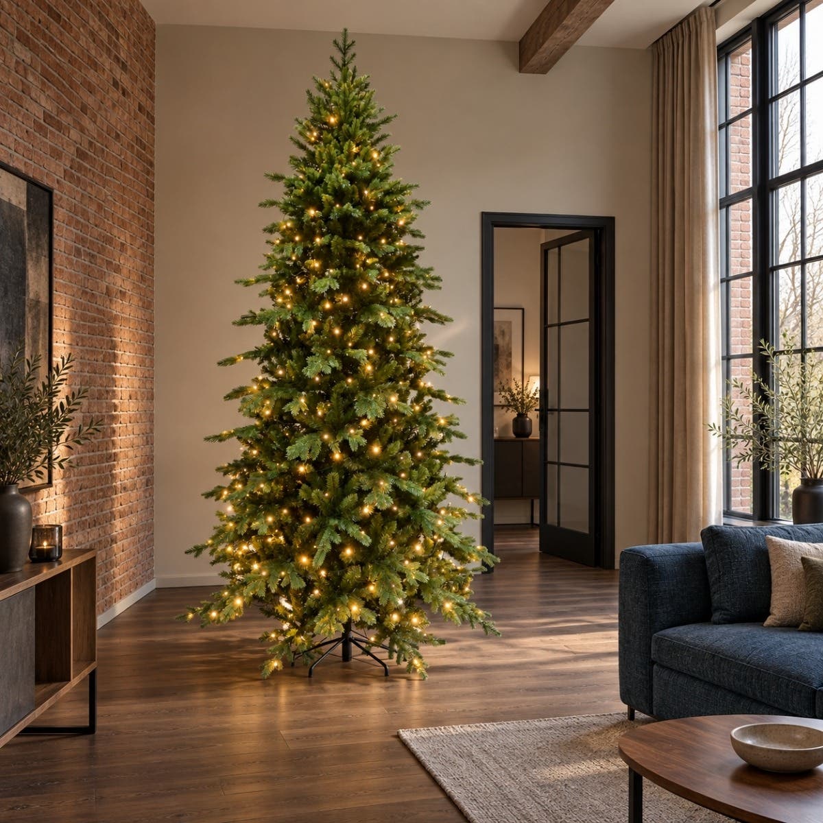 Evergreen Kunstkerstboom Janga Slim Groen met Verlichting 300 x 153 cm