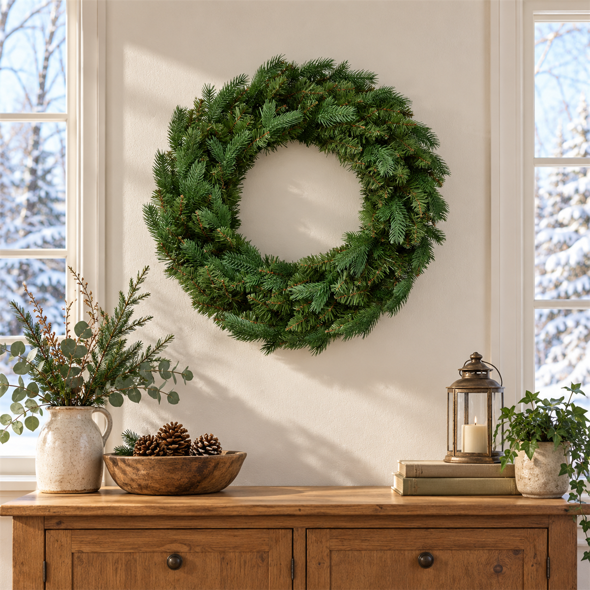 Evergreen Kerstkrans Janga 60 x 60 x 60 cm