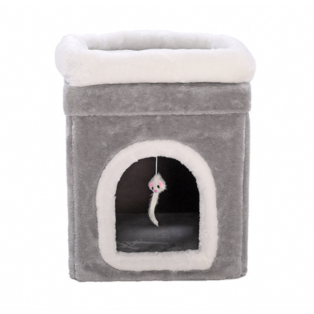 Kattenhuis grijs 31 x 42 cm