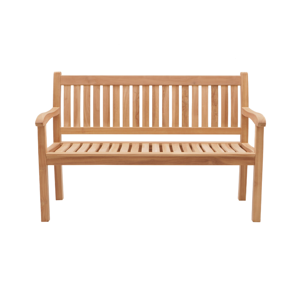 Timber Bank 2-zits Sheffield Naturel 120 x 61 x 92 cm