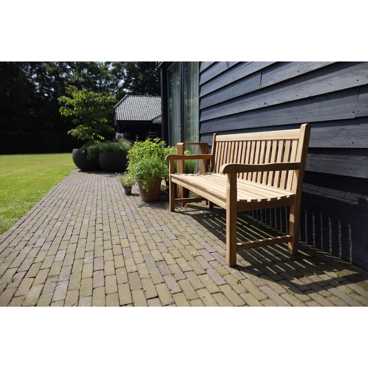 Timber Bank 3-zits Sheffield Naturel 180 x 61 x 92 cm