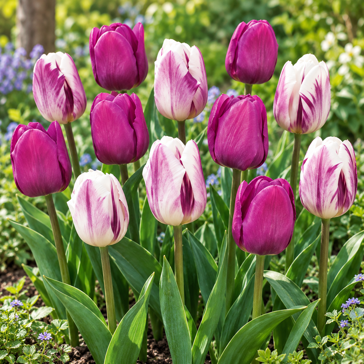 Pure Bulbs Bloembollen Tulp (Tulipa 'Deep Purple Mix') 12 stuks