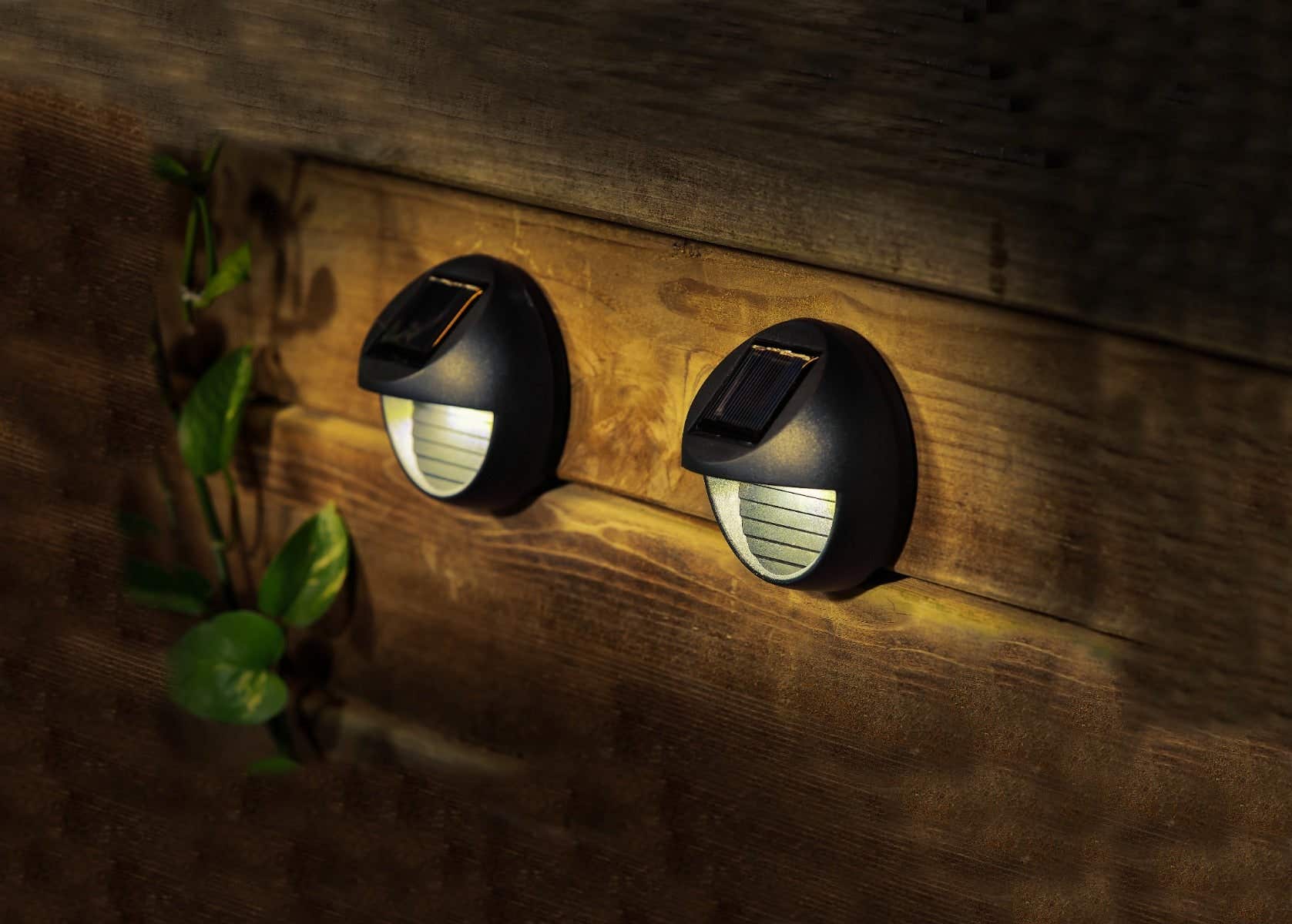 Solar Garden Buitenspots Zwart 2st