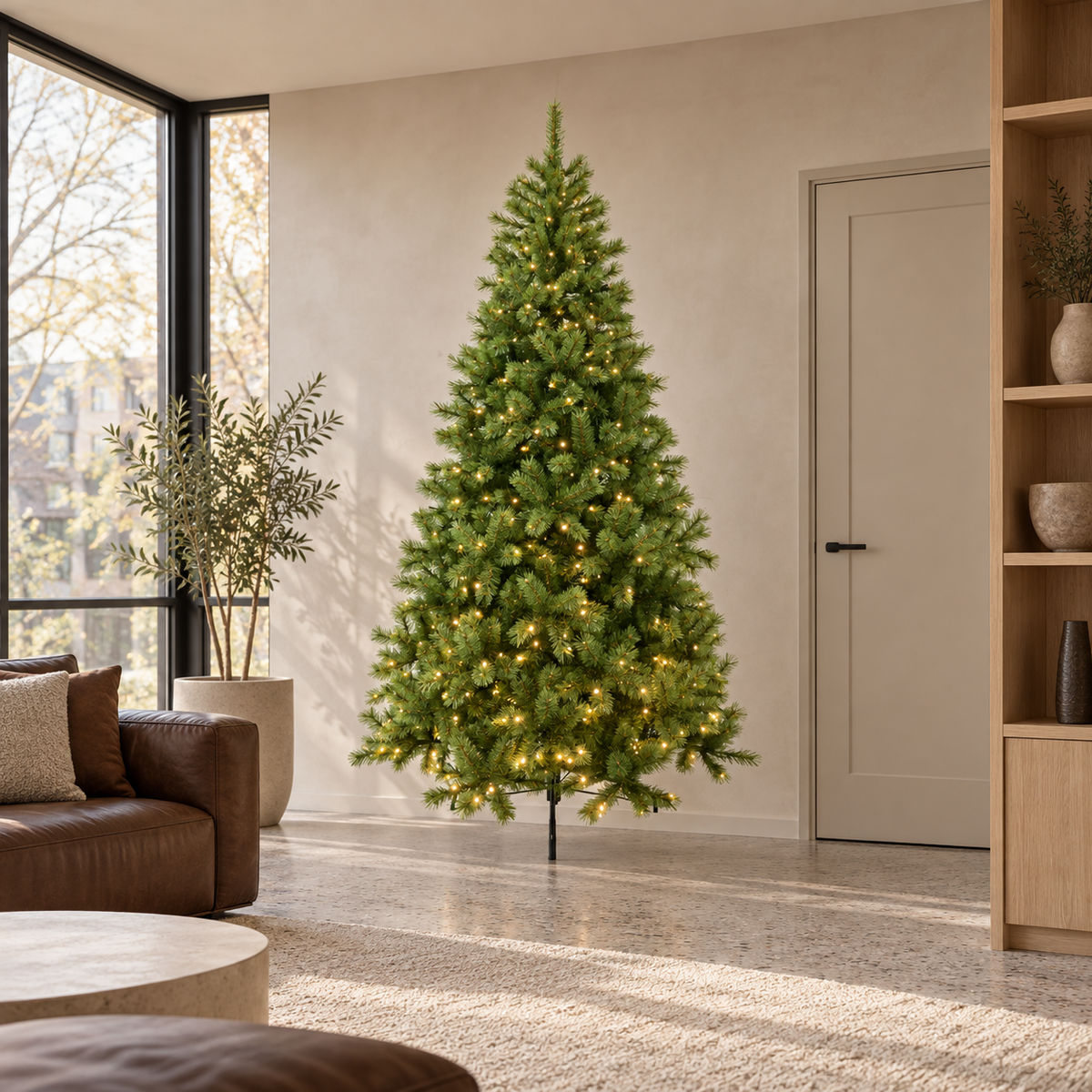 Evergreen Kunstkerstboom Everest Groen met Verlichting 210 x 115 cm