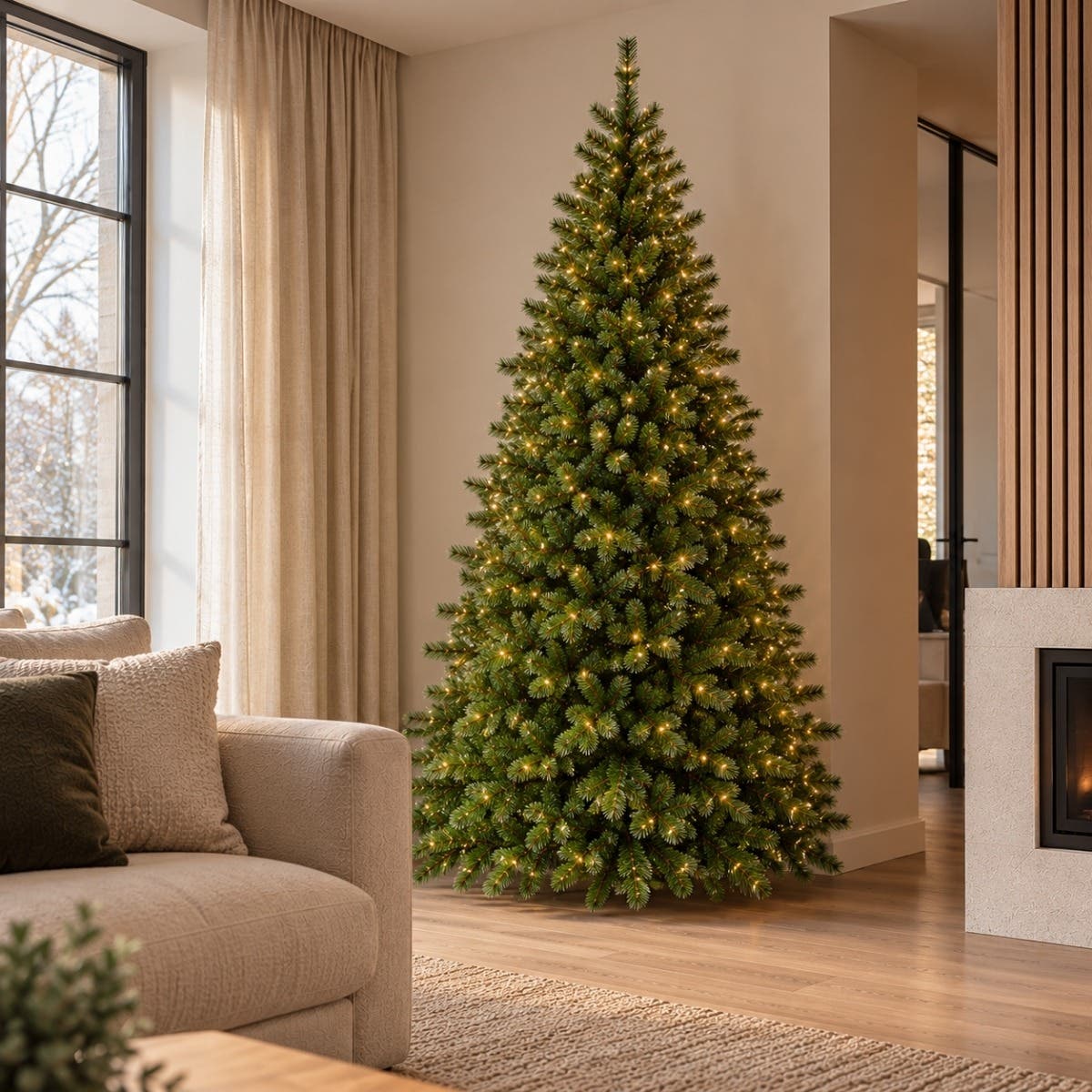 Evergreen Kunstkerstboom Everest Groen met Verlichting 240 x 127 cm