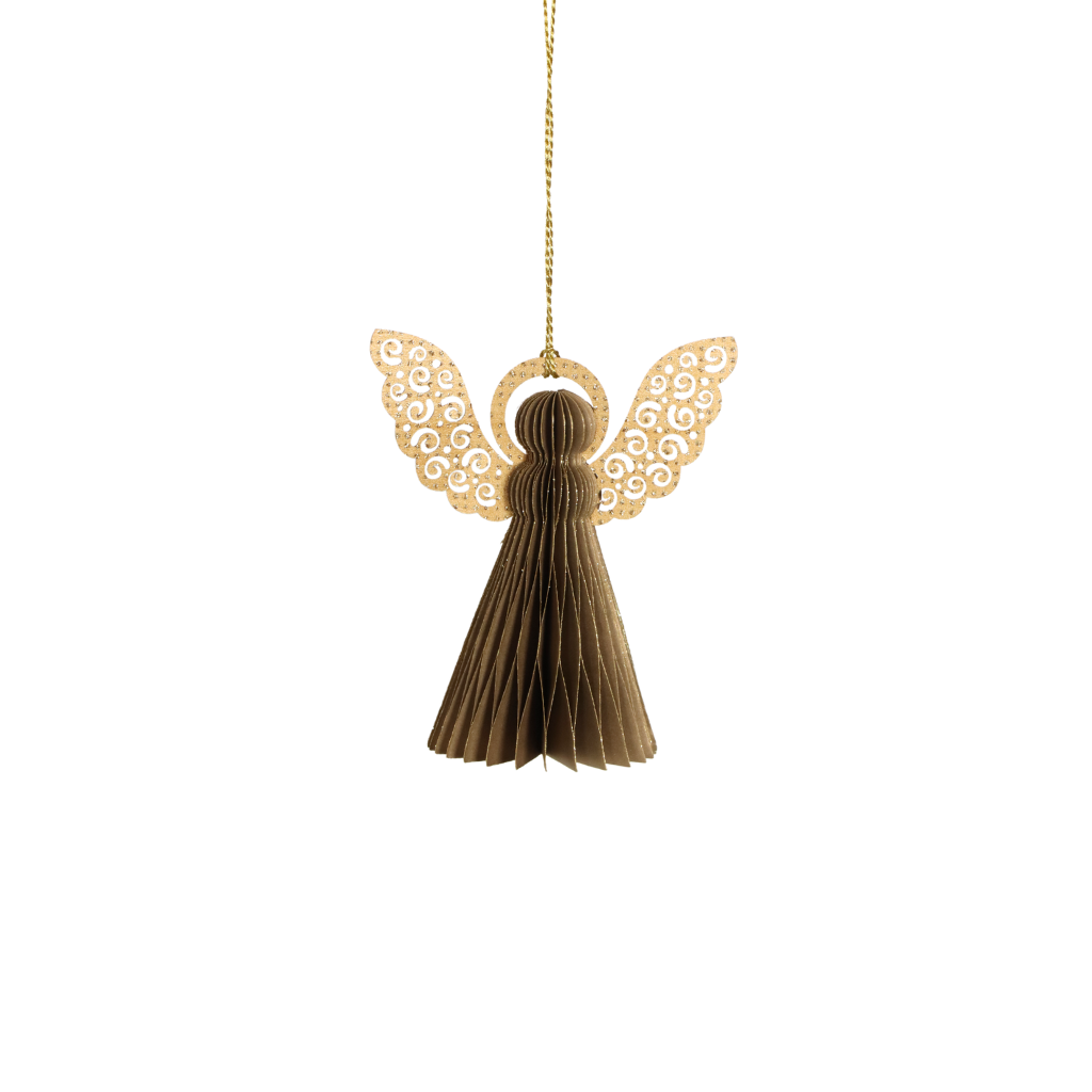 Papieren Engel 12 cm Goud 4 stuks