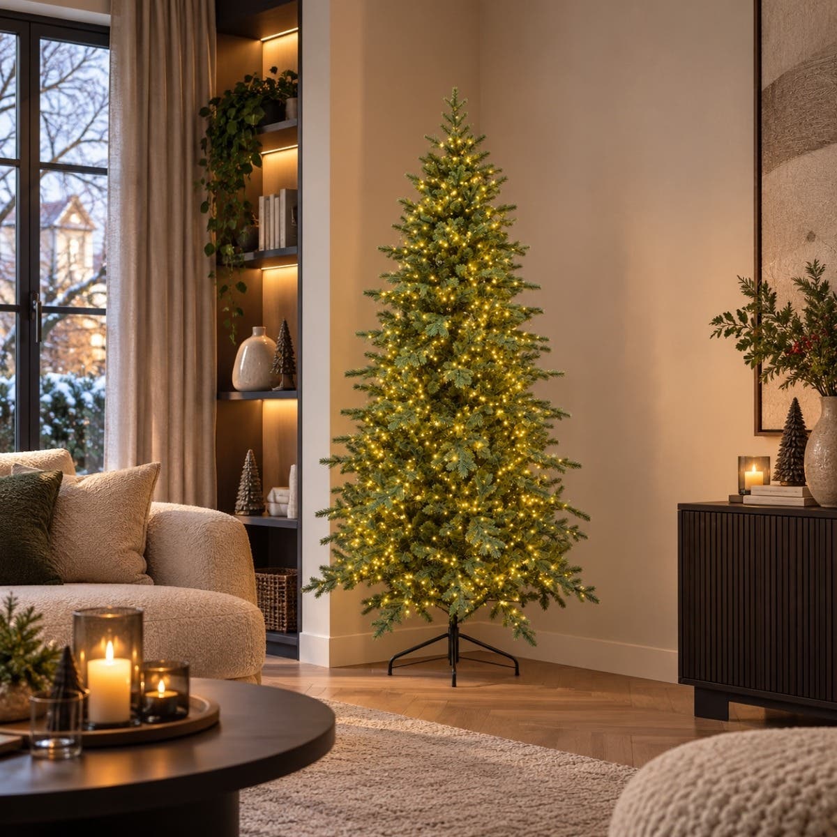 Evergreen Kunstkerstboom Janga Premium Groen met Verlichting 180 x 125 cm