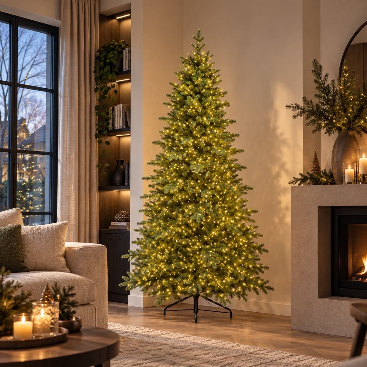 Evergreen Kunstkerstboom Janga Premium Groen met Verlichting 210 x 134 cm
