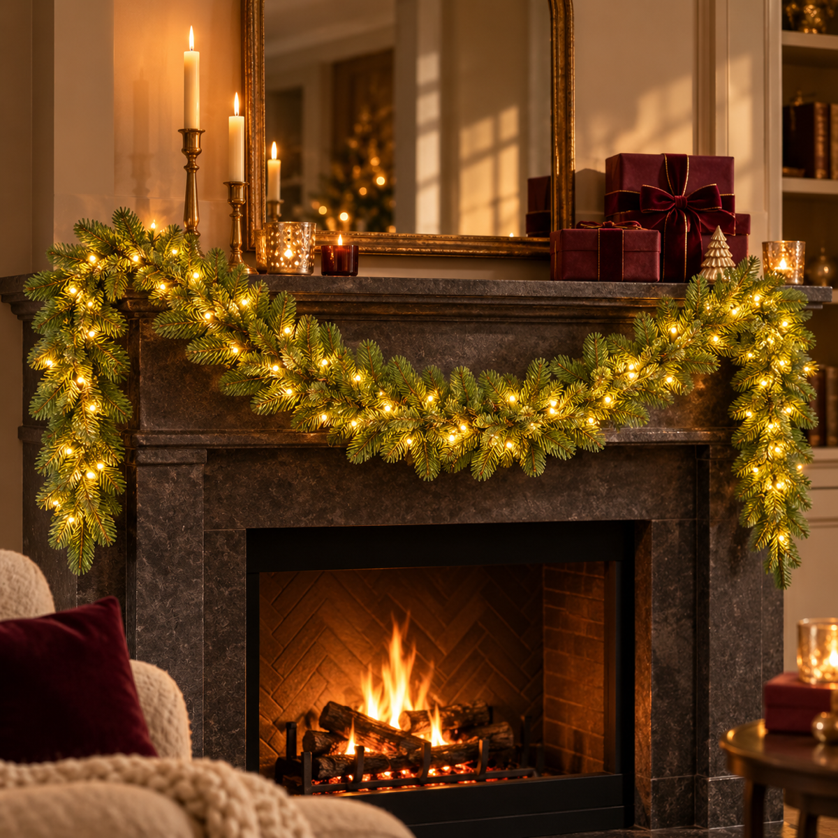 Evergreen Guirlande Janga premium verlicht 270 x 25 cm