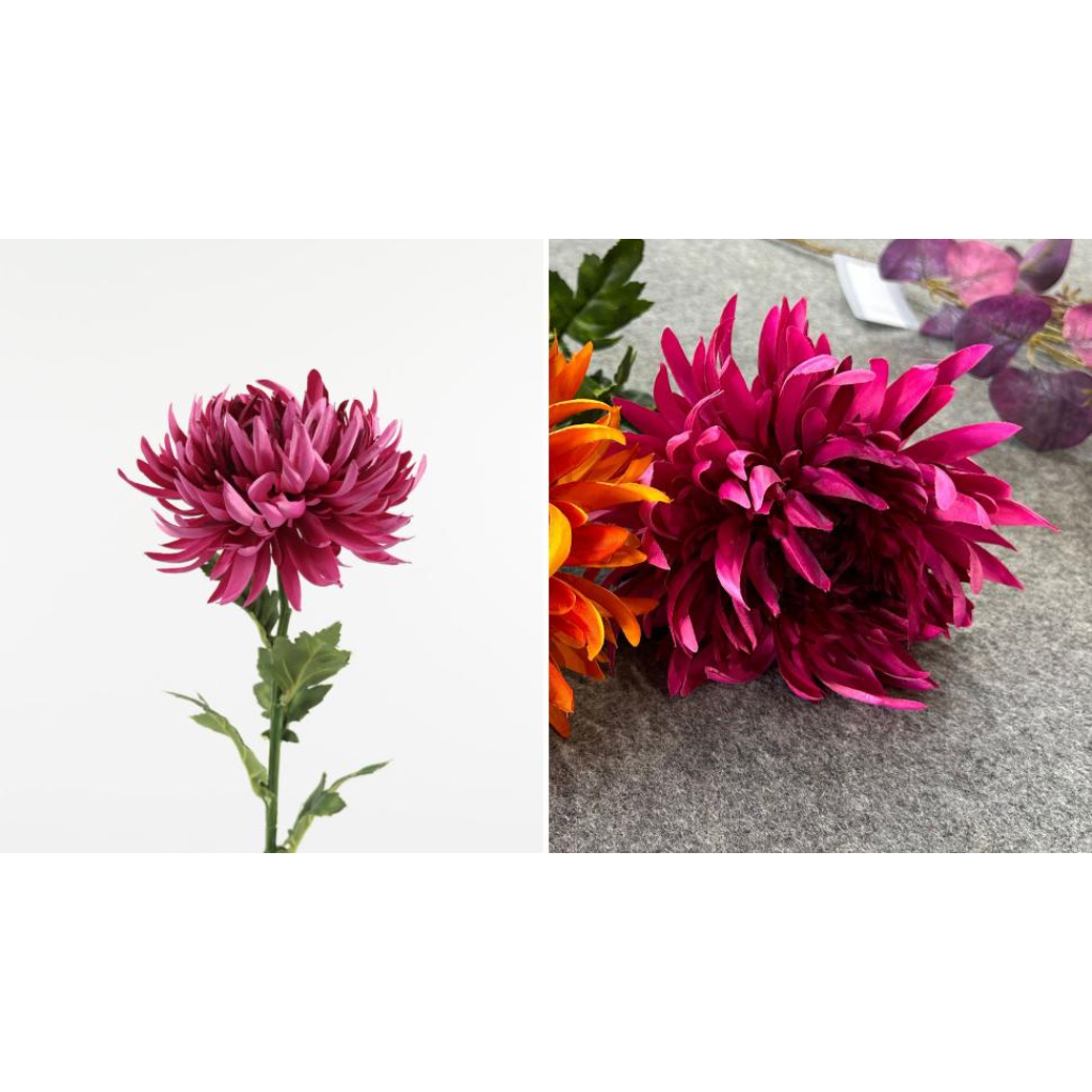 Kunstbloem Chrysant roze 62 cm