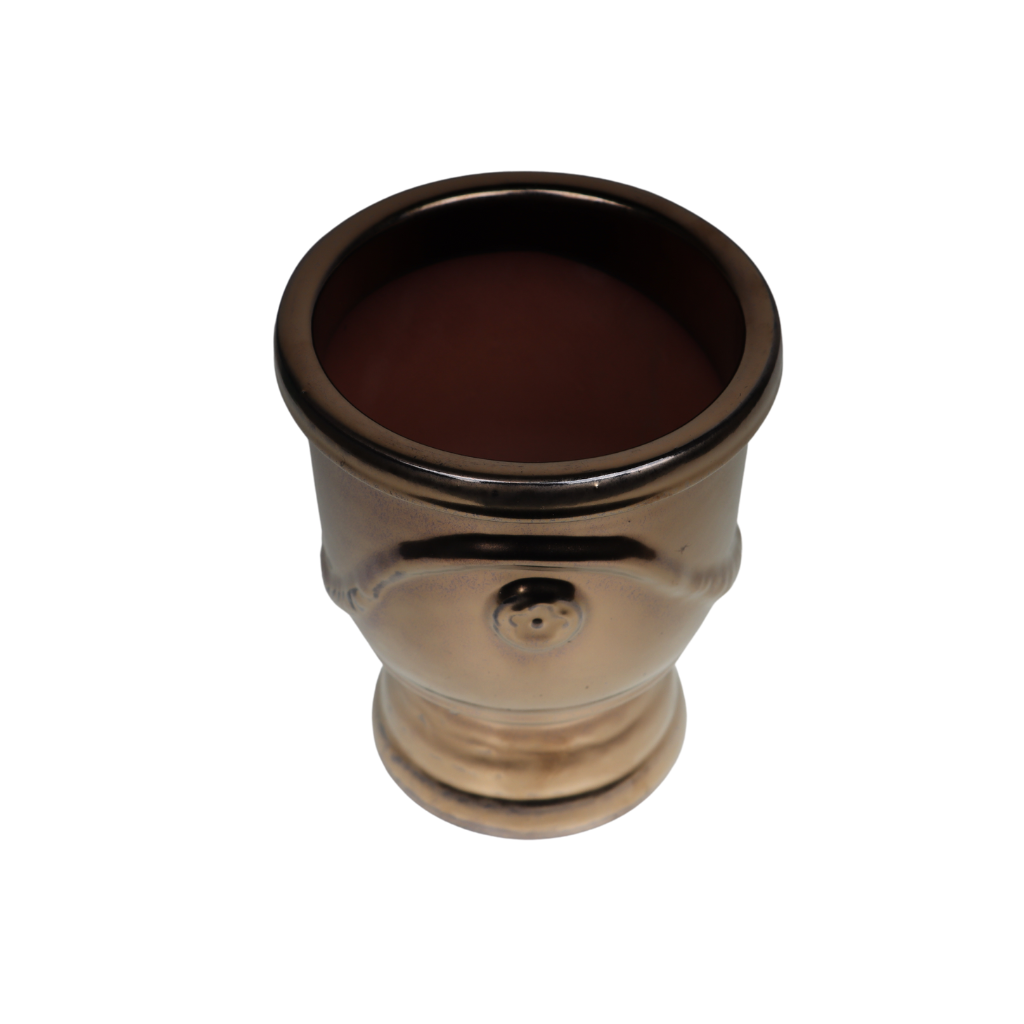 Pot urn antiek goud 16 x 19 cm
