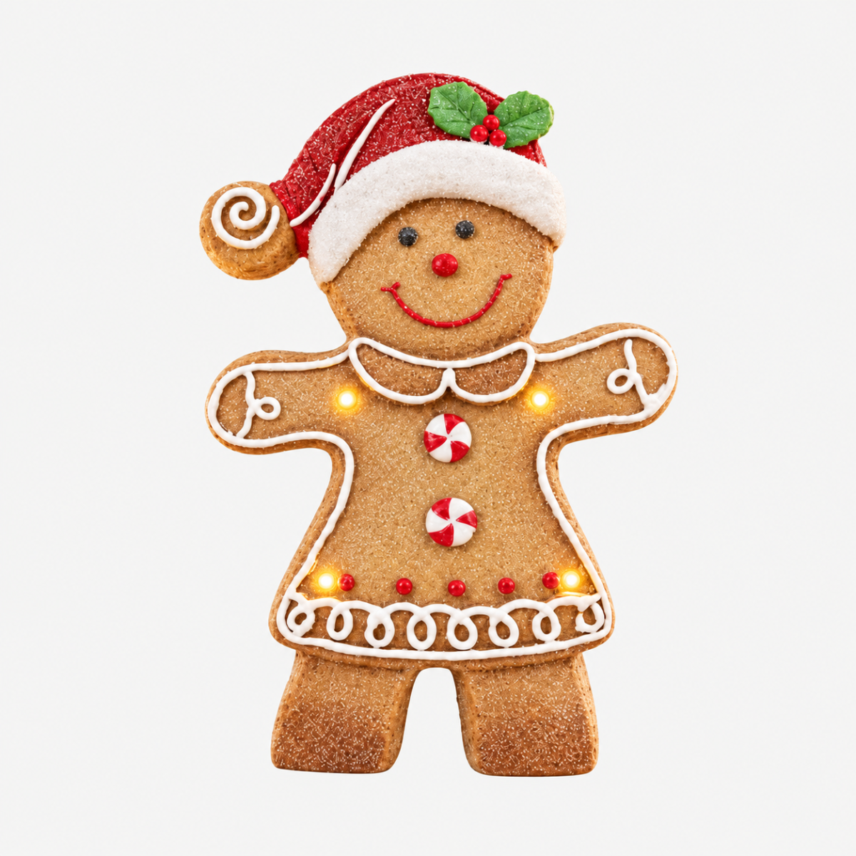 De Bosrand Verlicht Kerstfiguur Gingerbread Girl 34 cm