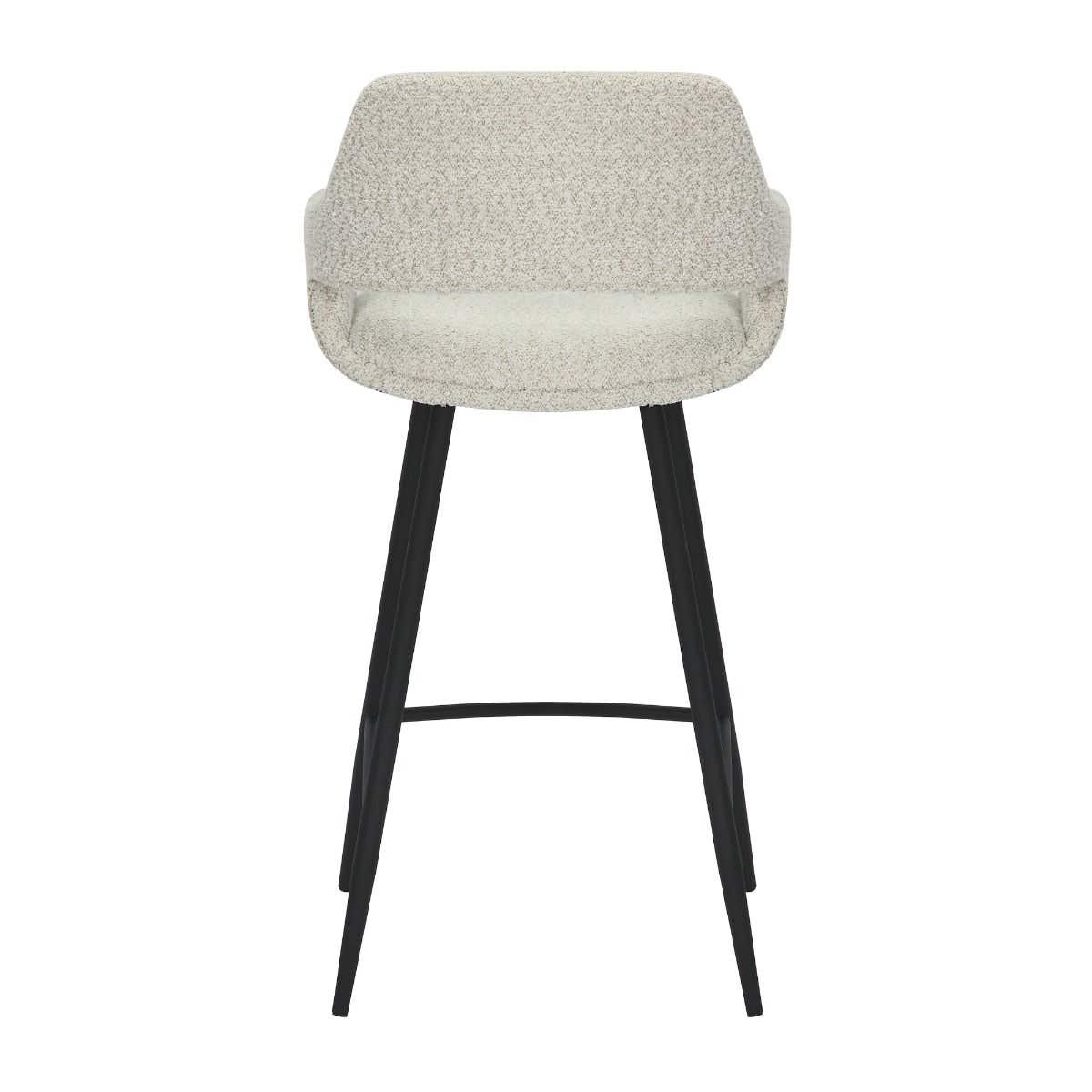 24Seven Barstoel Dario Bouclé Offwhite Wit 50 x 49 x 103 cm