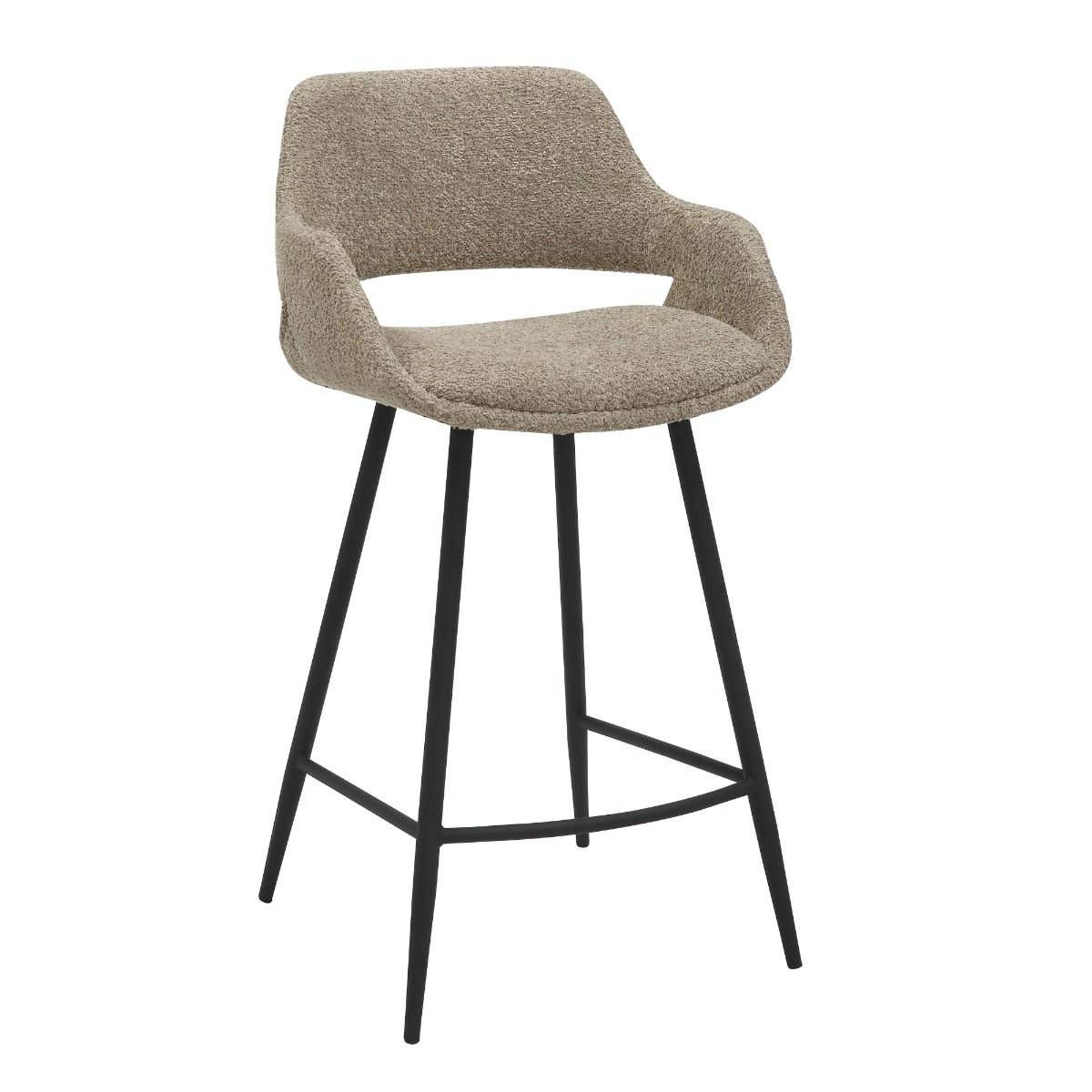 24Seven Barstoel Dario Bouclé Liver Beige 50 x 49 x 103 cm