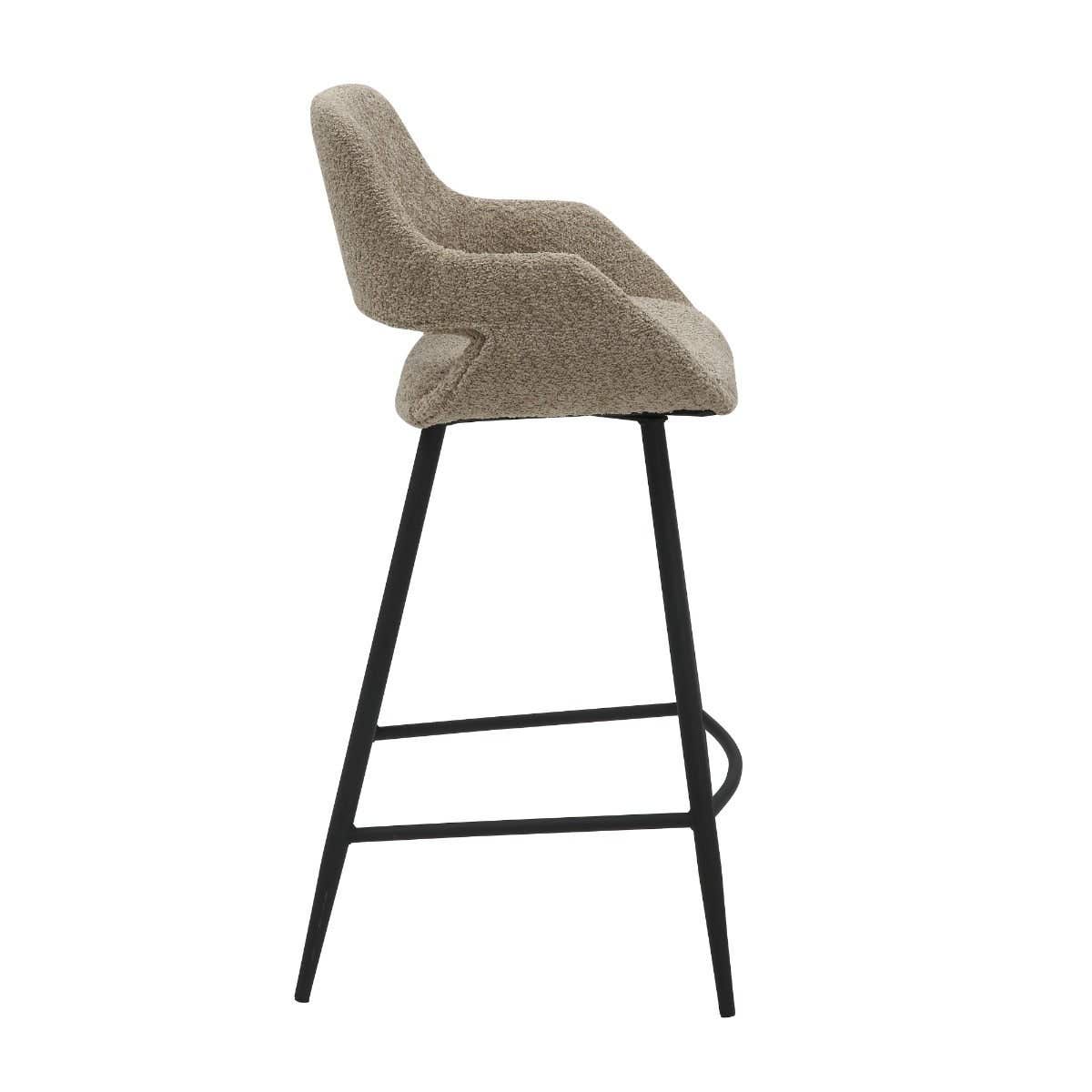 24Seven Barstoel Dario Bouclé Liver Beige 50 x 49 x 103 cm