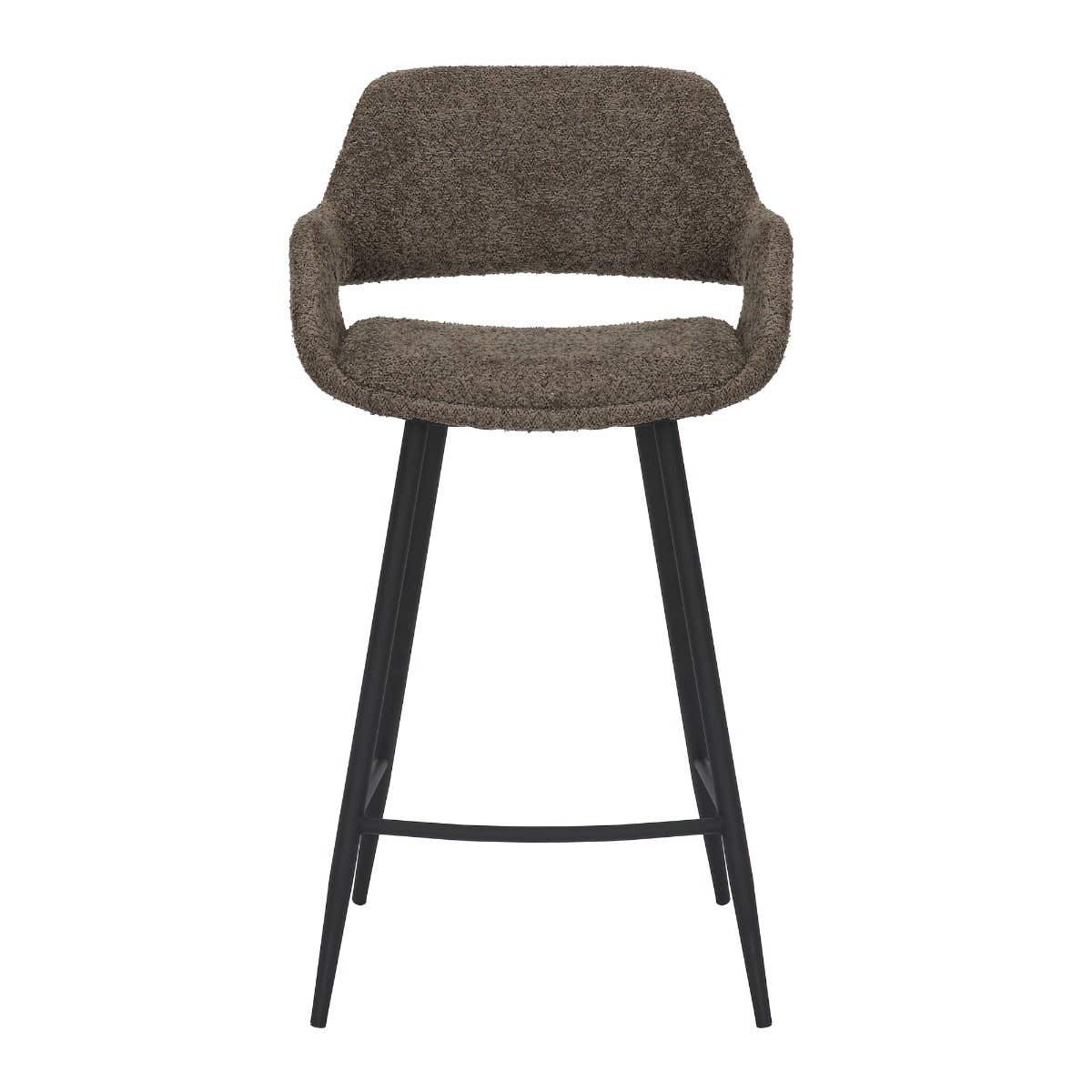 24Seven Barstoel Dario Bouclé Taupe 50 x 49 x 103 cm