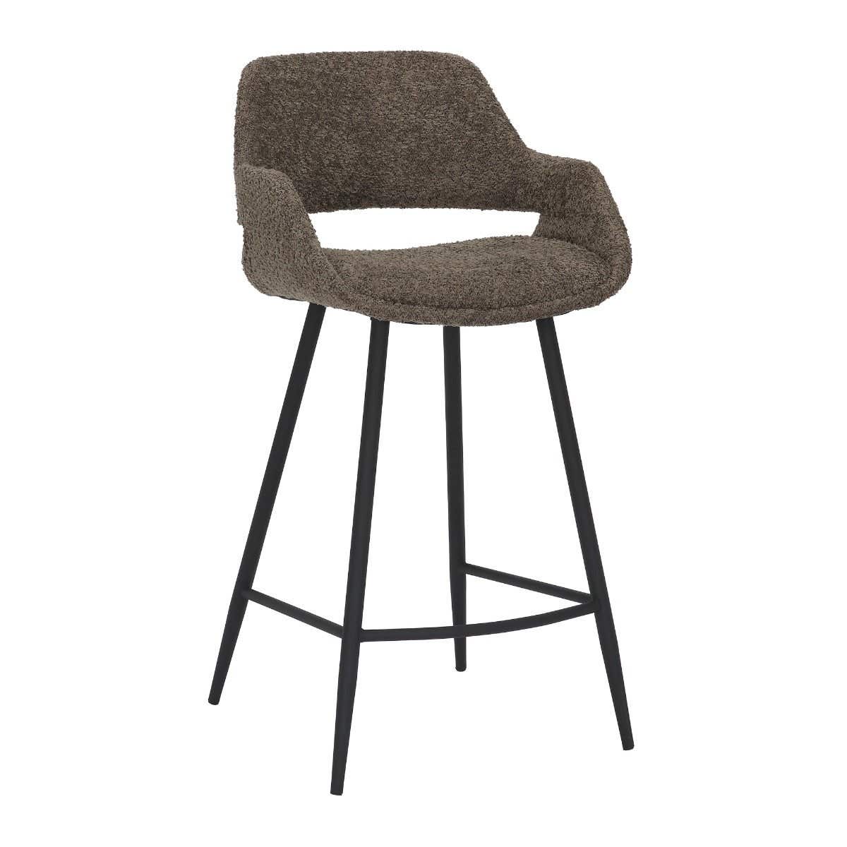 24Seven Barstoel Dario Bouclé Taupe 50 x 49 x 103 cm