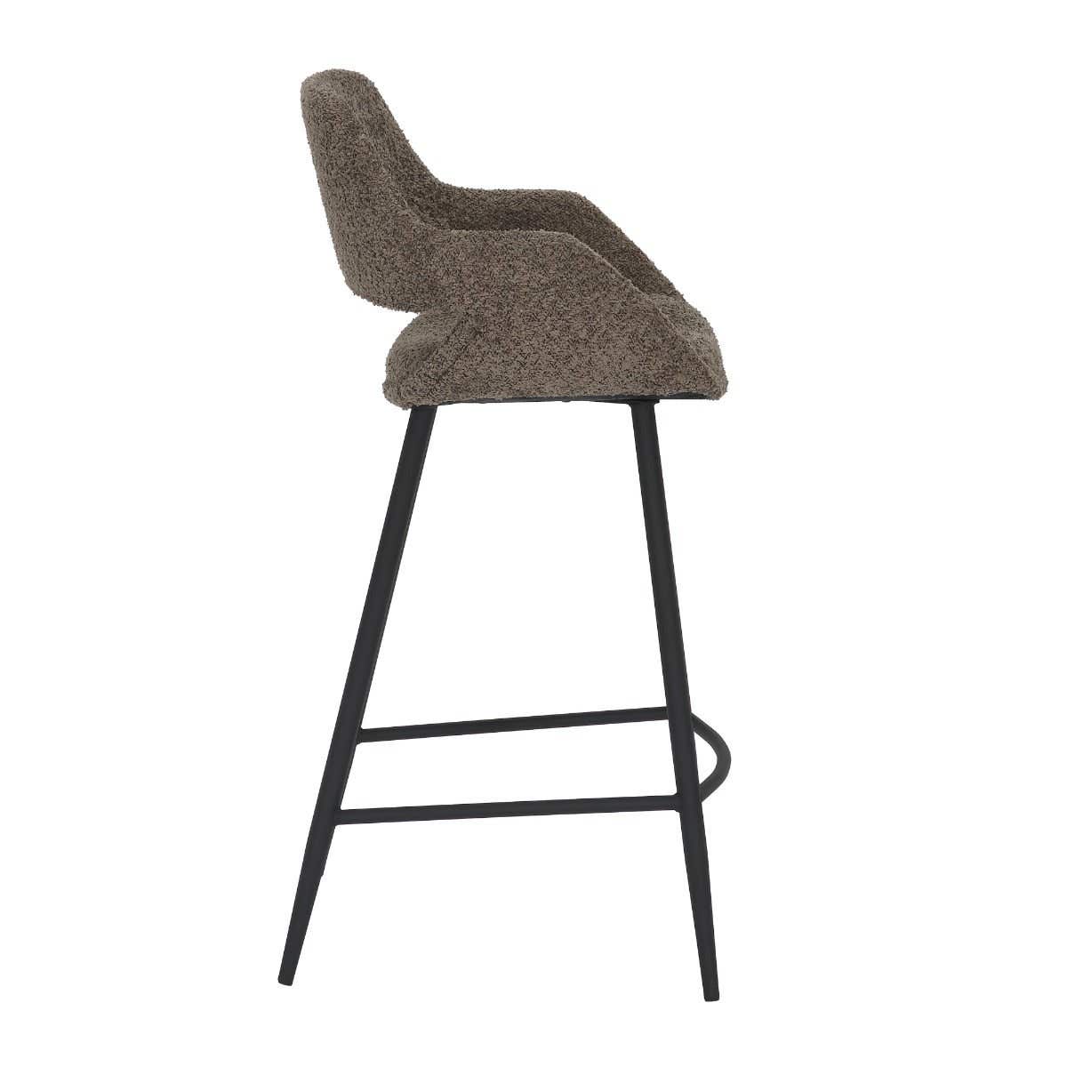 24Seven Barstoel Dario Bouclé Taupe 50 x 49 x 103 cm